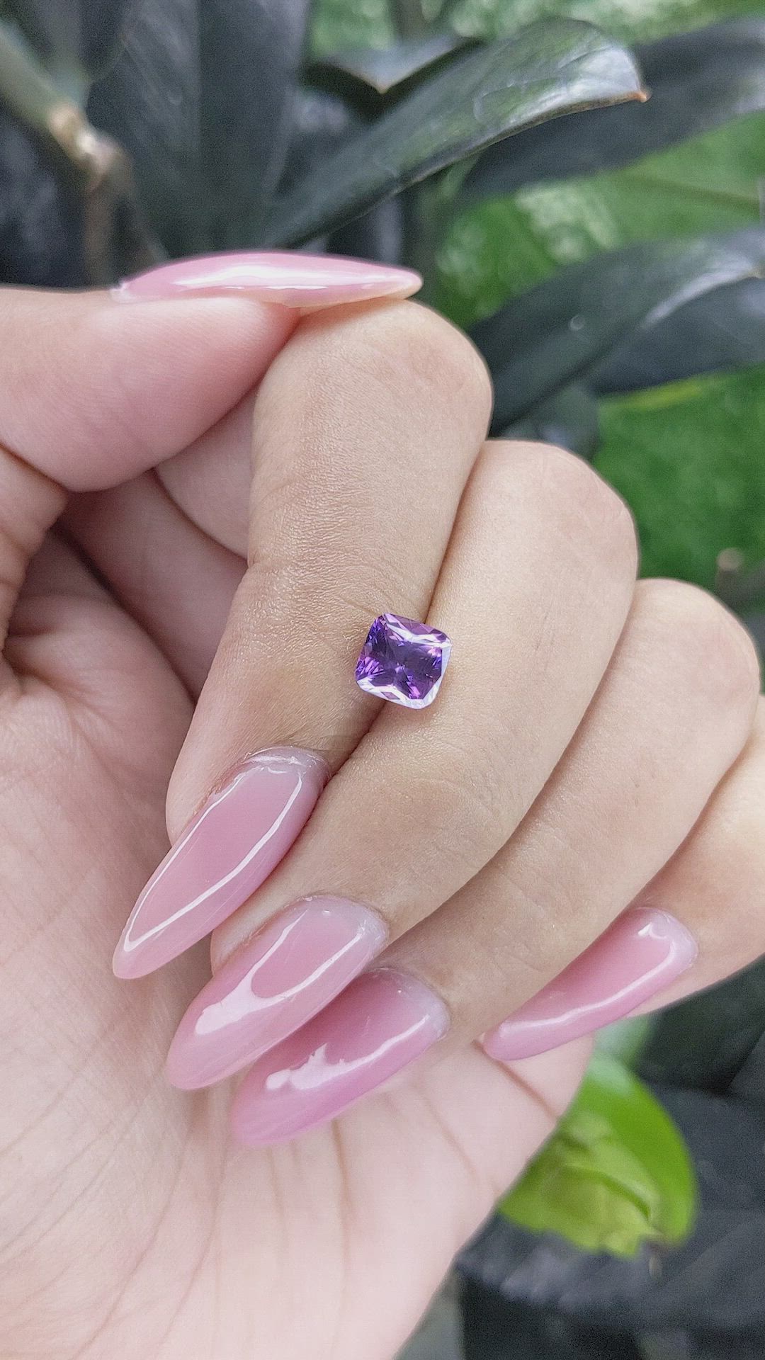 1.38 Ct. Bluish Purple Sapphire from Tanzania Size Video