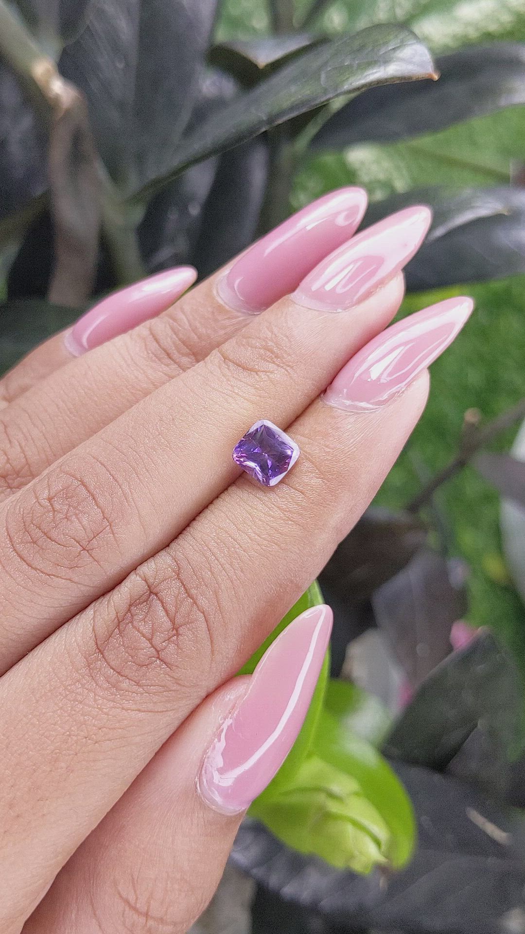 1.38 Ct. Bluish Purple Sapphire from Tanzania Size Video