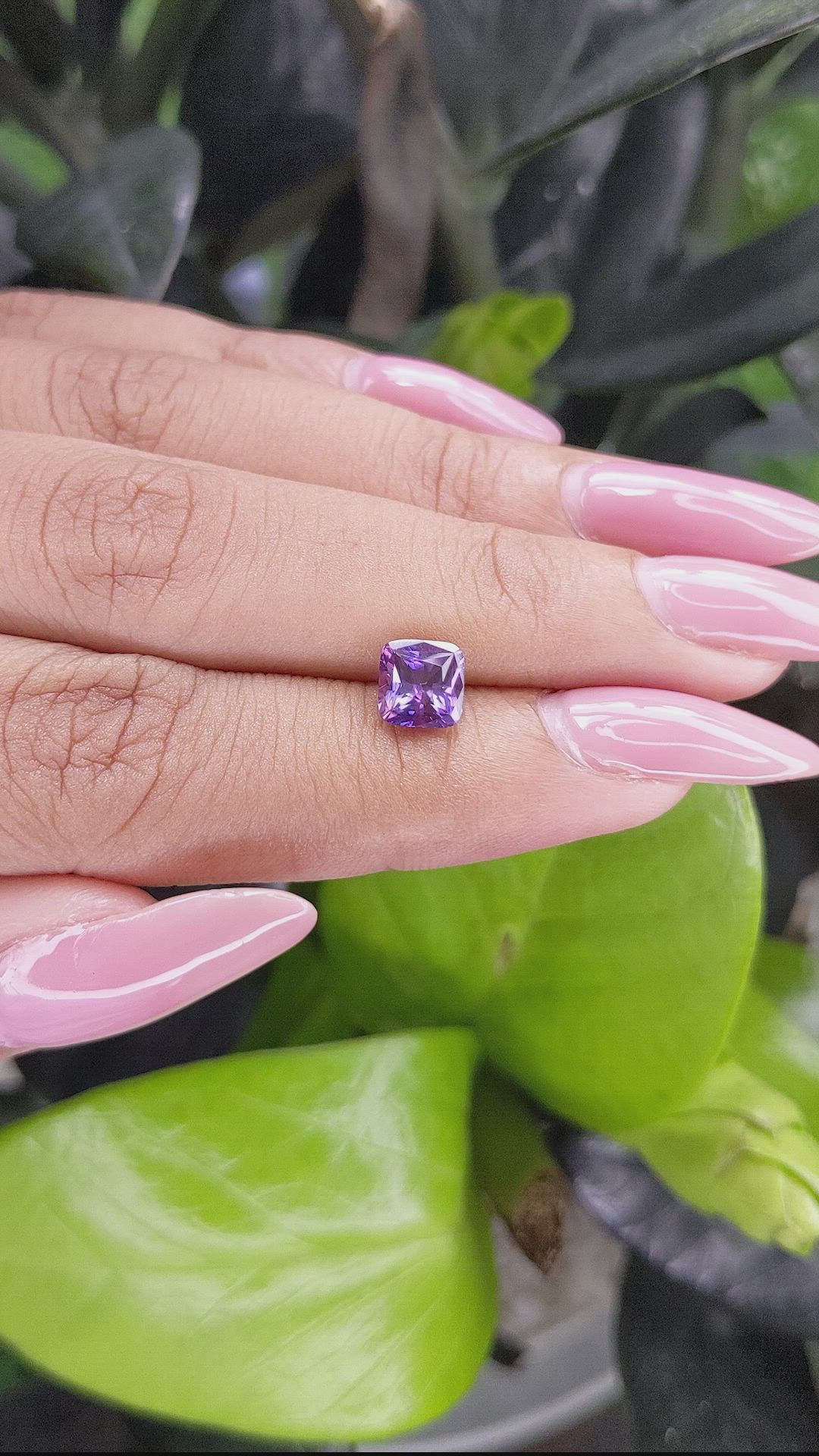 1.38 Ct. Bluish Purple Sapphire from Tanzania Size Video