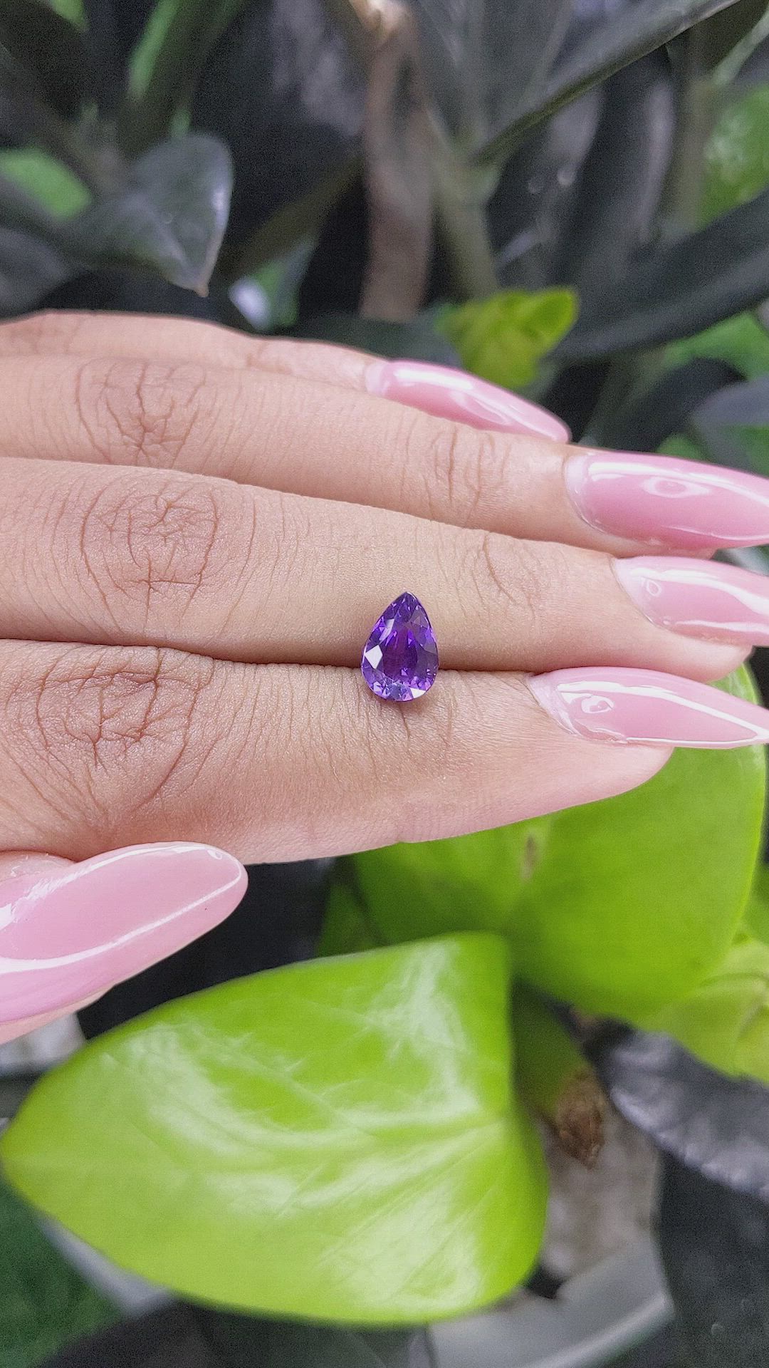 1.75 Ct. Purple Sapphire from Tanzania Size Video