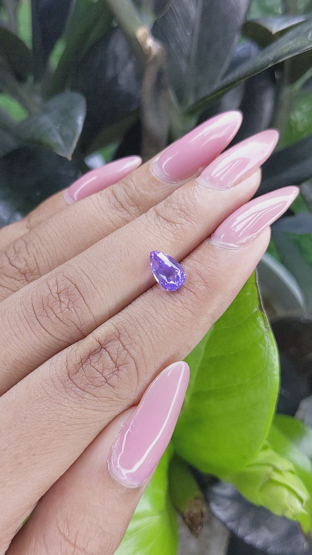 1.89 Ct. Bluish Purple Sapphire from Tanzania Size Video