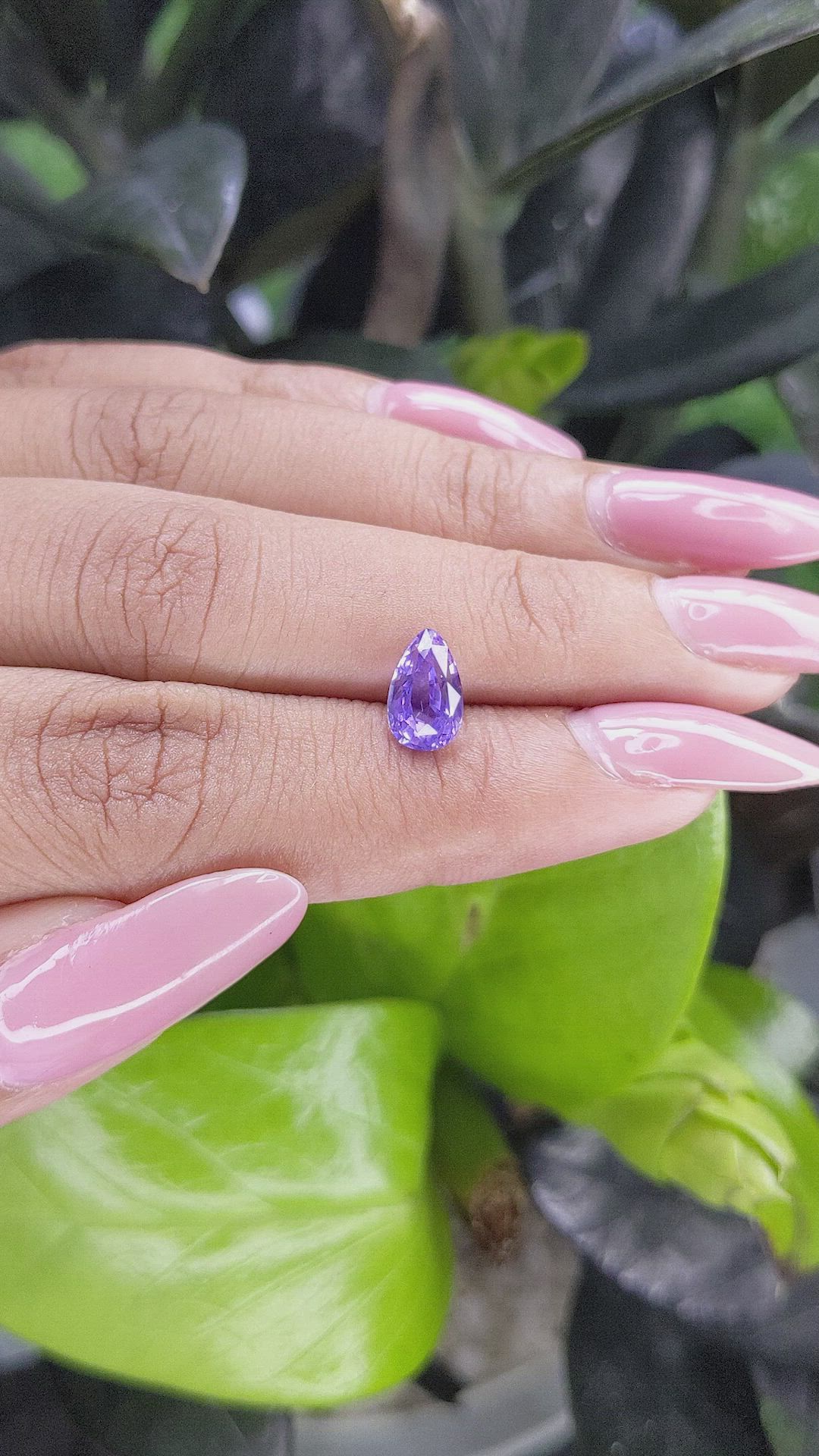 1.89 Ct. Bluish Purple Sapphire from Tanzania Size Video