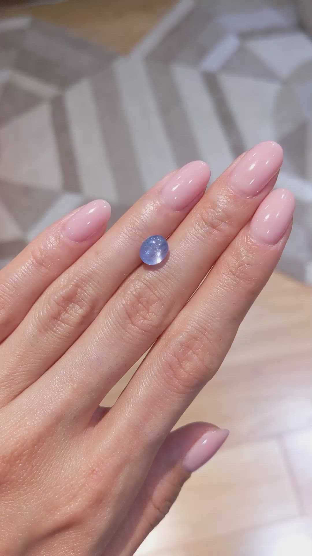 3.05 Ct. Blue Star Sapphire from Burma (Myanmar) Size Video