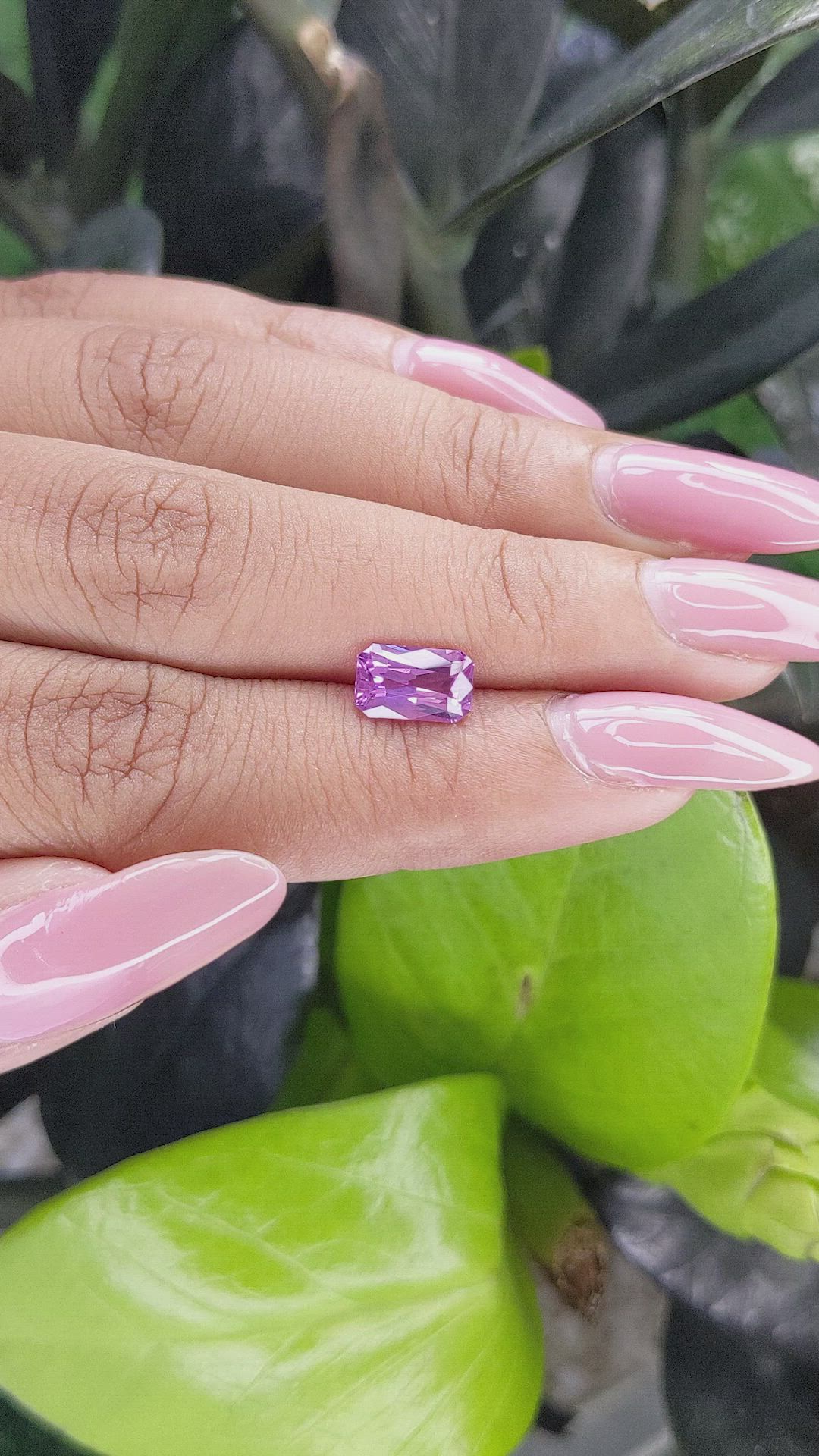 1.70 Ct. Purple Sapphire from Tanzania Size Video