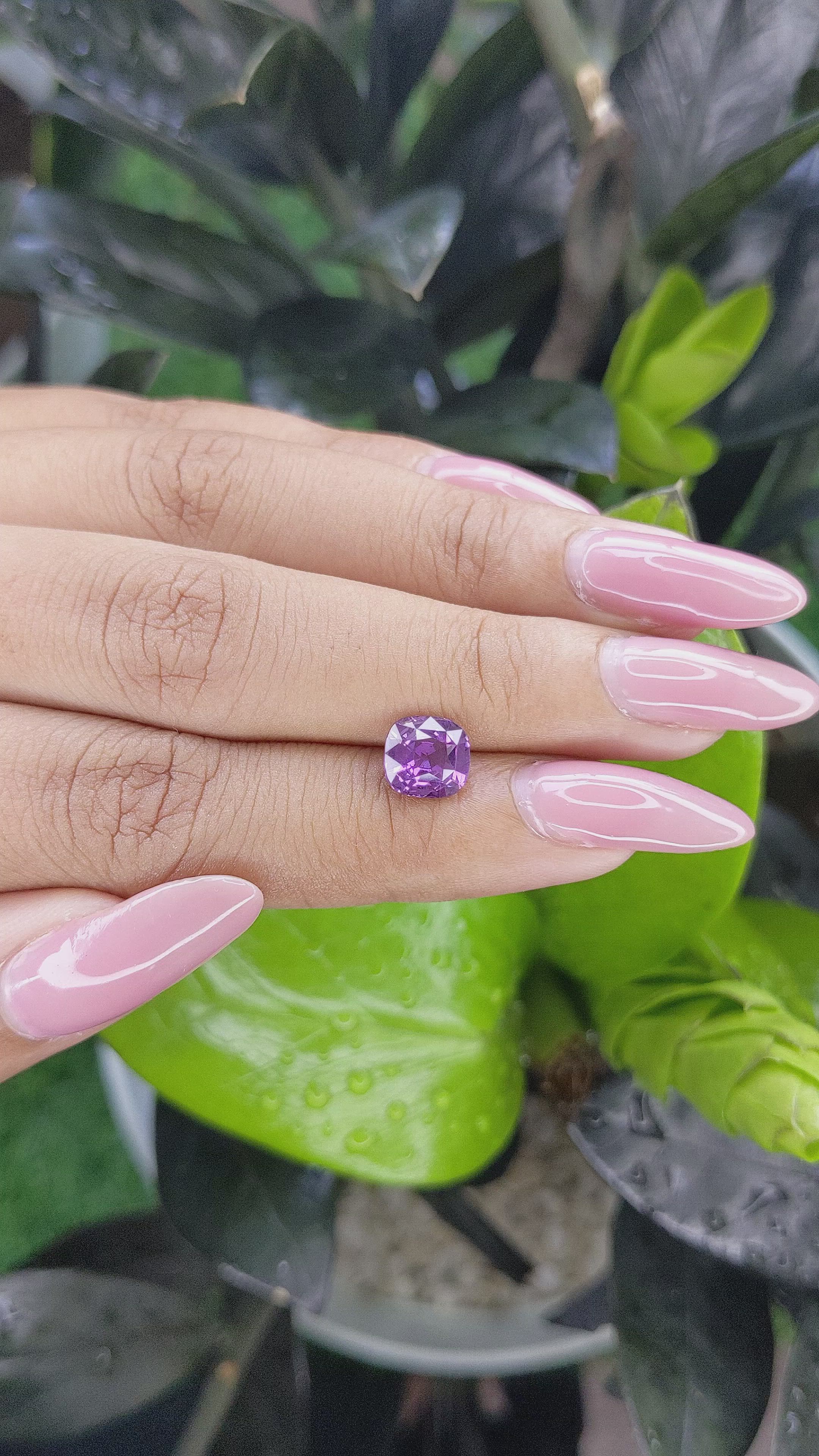 2.01 Ct. Purple Sapphire from Ceylon (Sri Lanka) Size Video