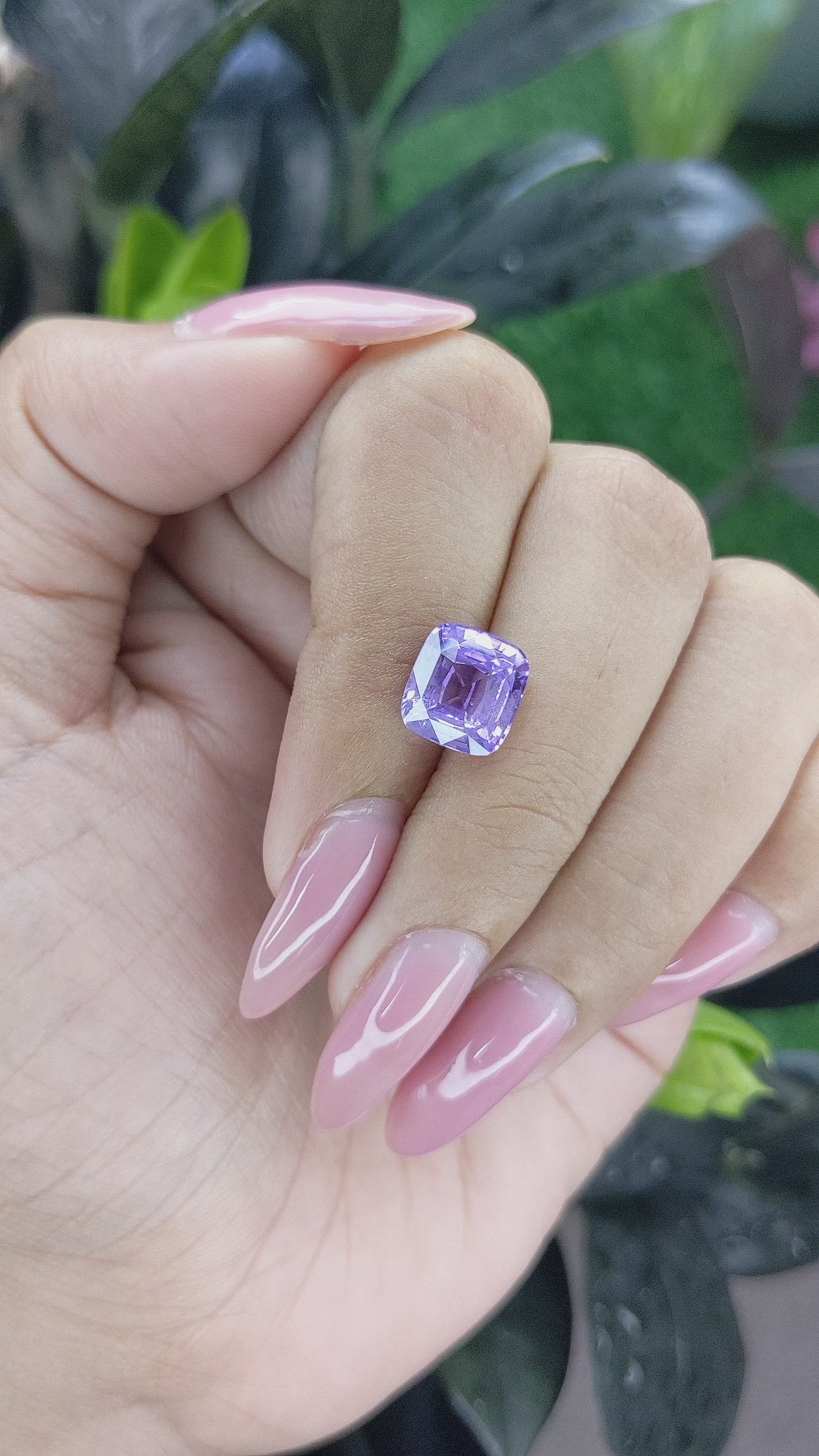 4.11 Ct. Bluish Purple Sapphire from Ceylon (Sri Lanka) Size Video