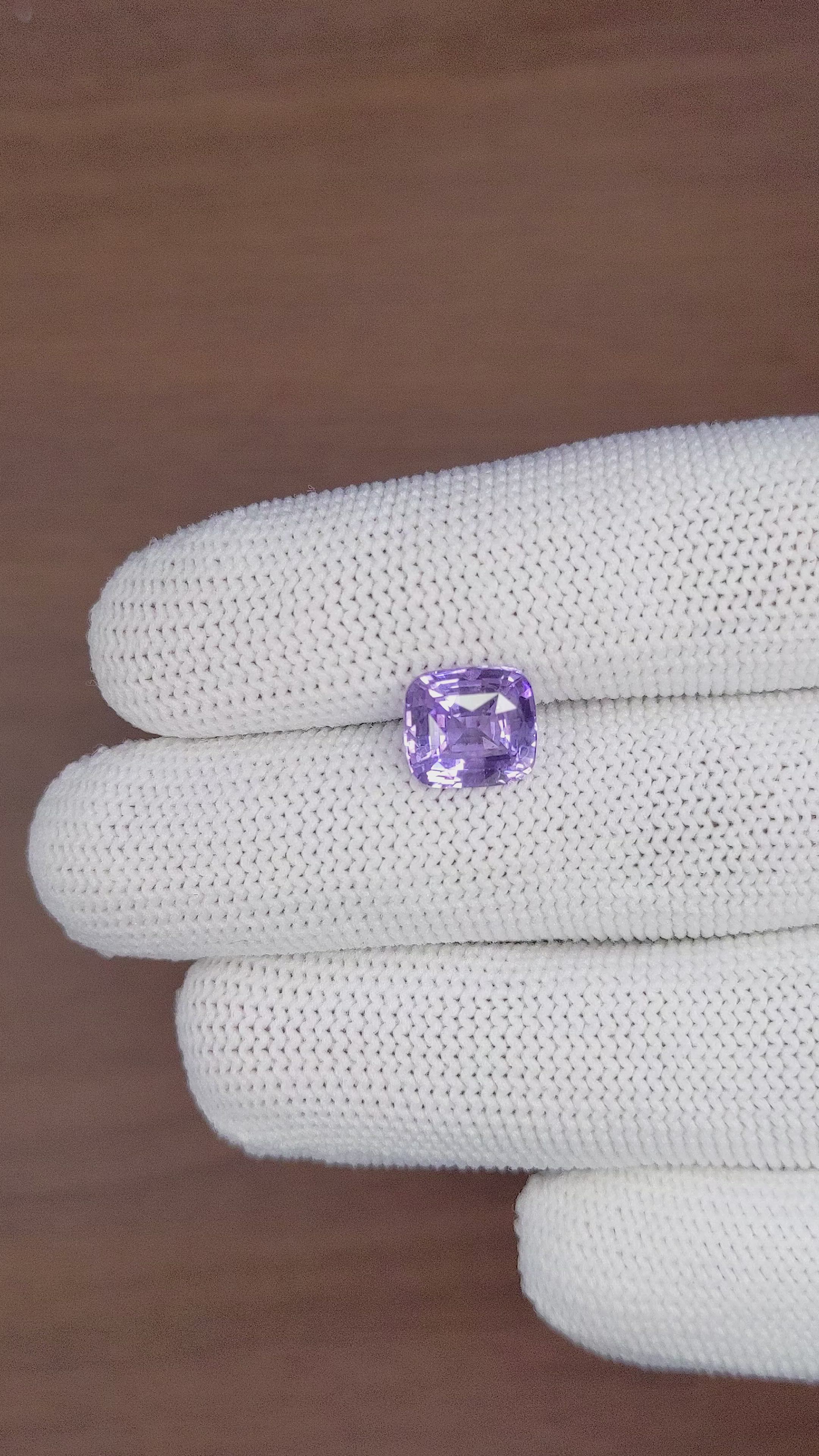 4.11 Ct. Bluish Purple Sapphire from Ceylon (Sri Lanka) Size Video