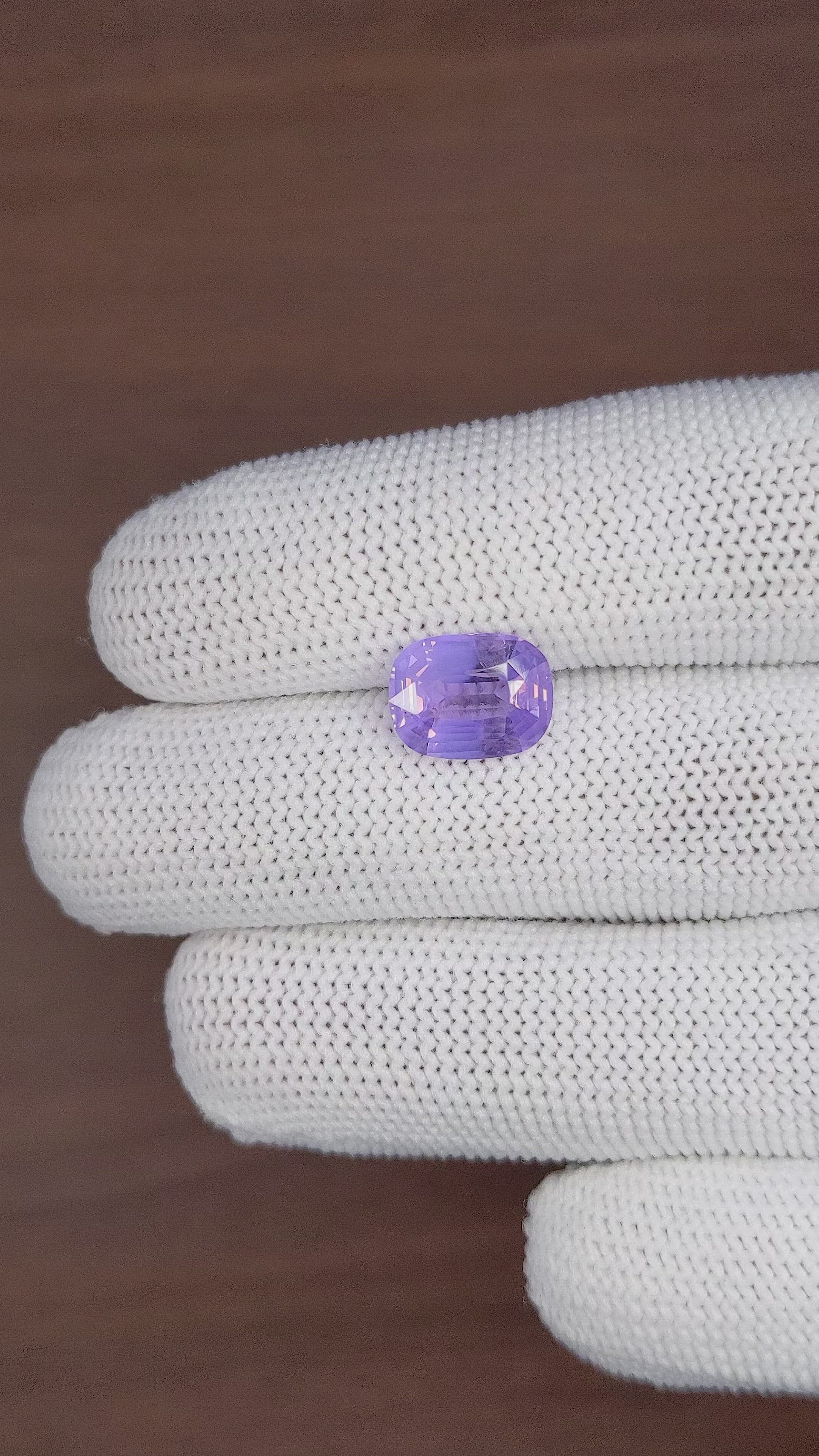 4.01 Ct. Purple Sapphire from Ceylon (Sri Lanka) Size Video