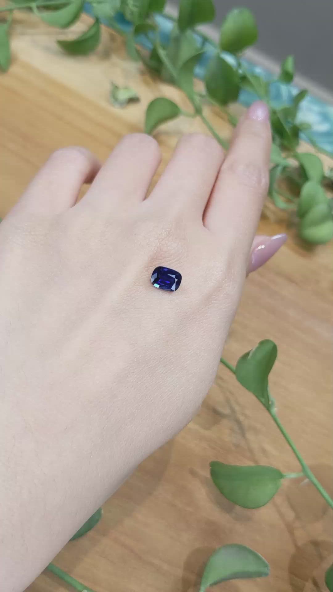 1.84 Ct. Blue Sapphire from Ceylon (Sri Lanka) Size Video