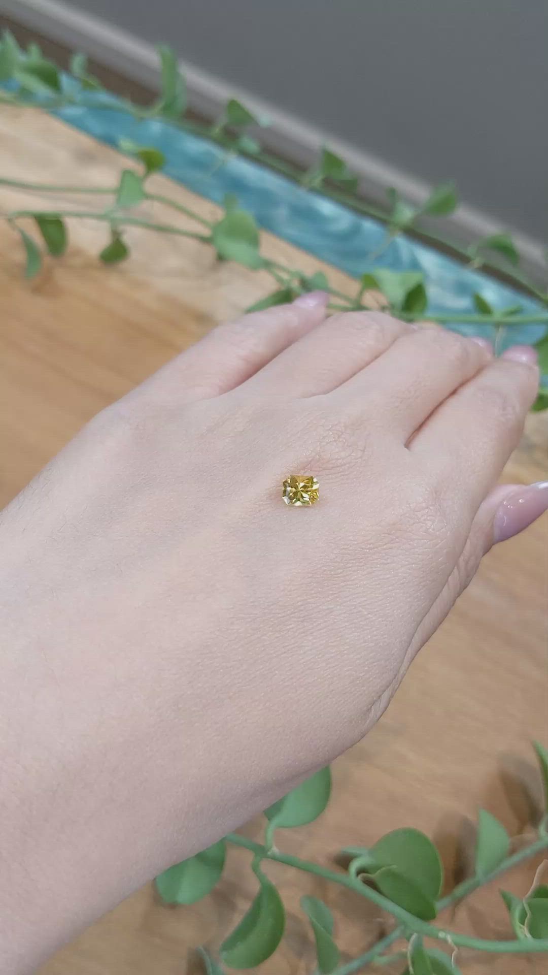 0.96 Ct. Yellow Sapphire from Ceylon (Sri Lanka) Size Video