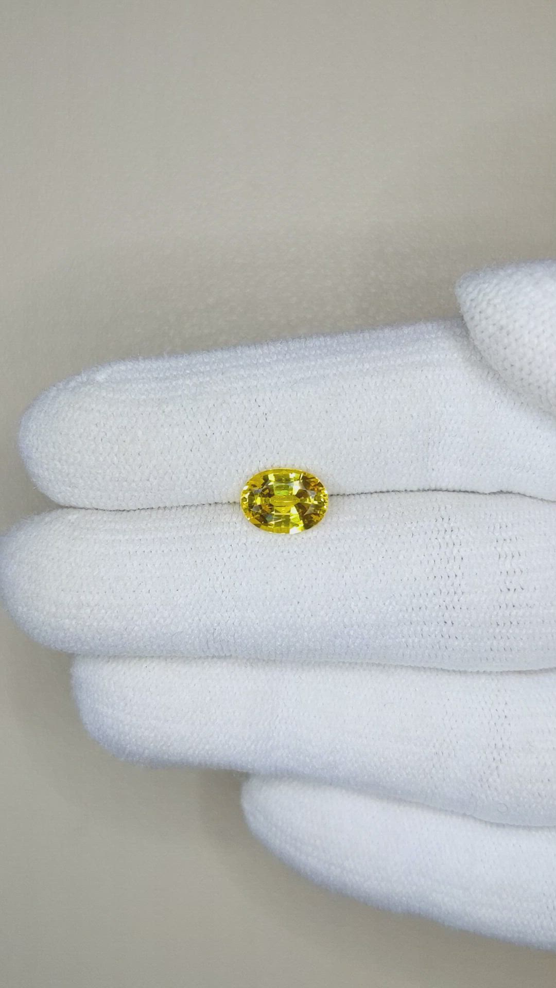 1.43 Ct. Yellow Sapphire from Ceylon (Sri Lanka) Size Video