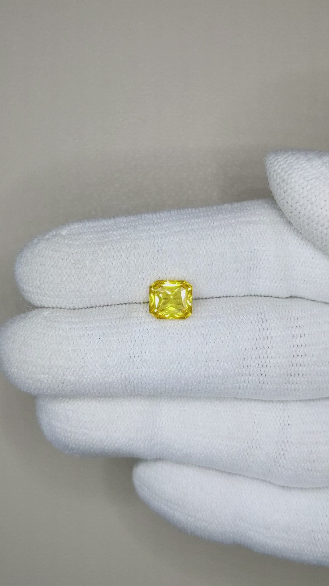 1.52 Ct. Yellow Sapphire from Ceylon (Sri Lanka) Size Video