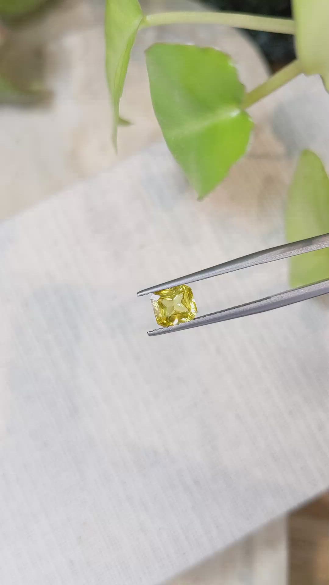 1.52 Ct. Yellow Sapphire from Ceylon (Sri Lanka) Size Video