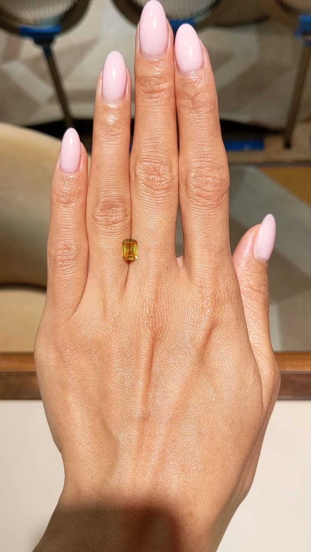 1.21 Ct. Yellow Sapphire from Ceylon (Sri Lanka) Size Video