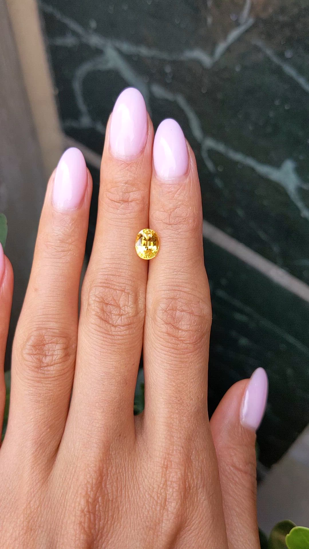 1.83 Ct. Yellow Sapphire from Ceylon (Sri Lanka) Size Video