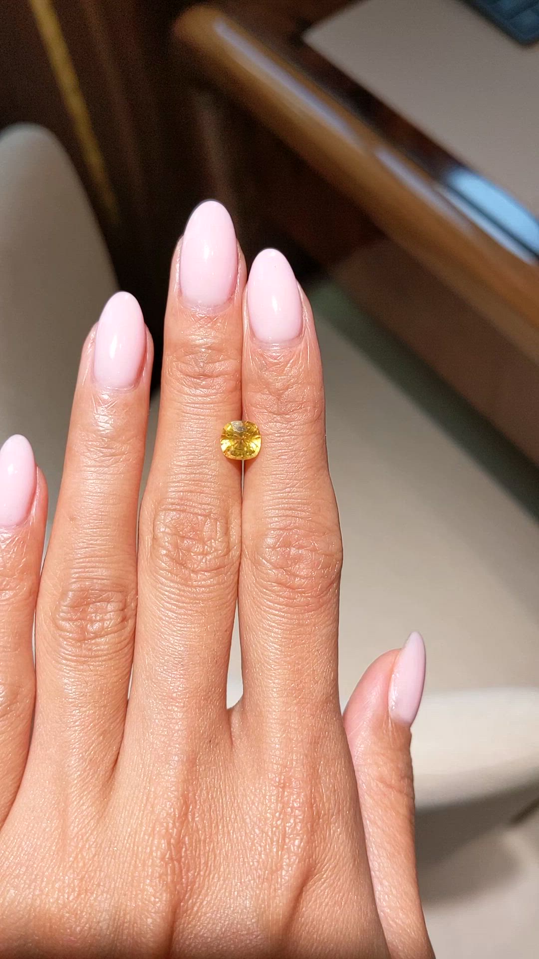 1.60 Ct. Yellow Sapphire from Ceylon (Sri Lanka) Size Video