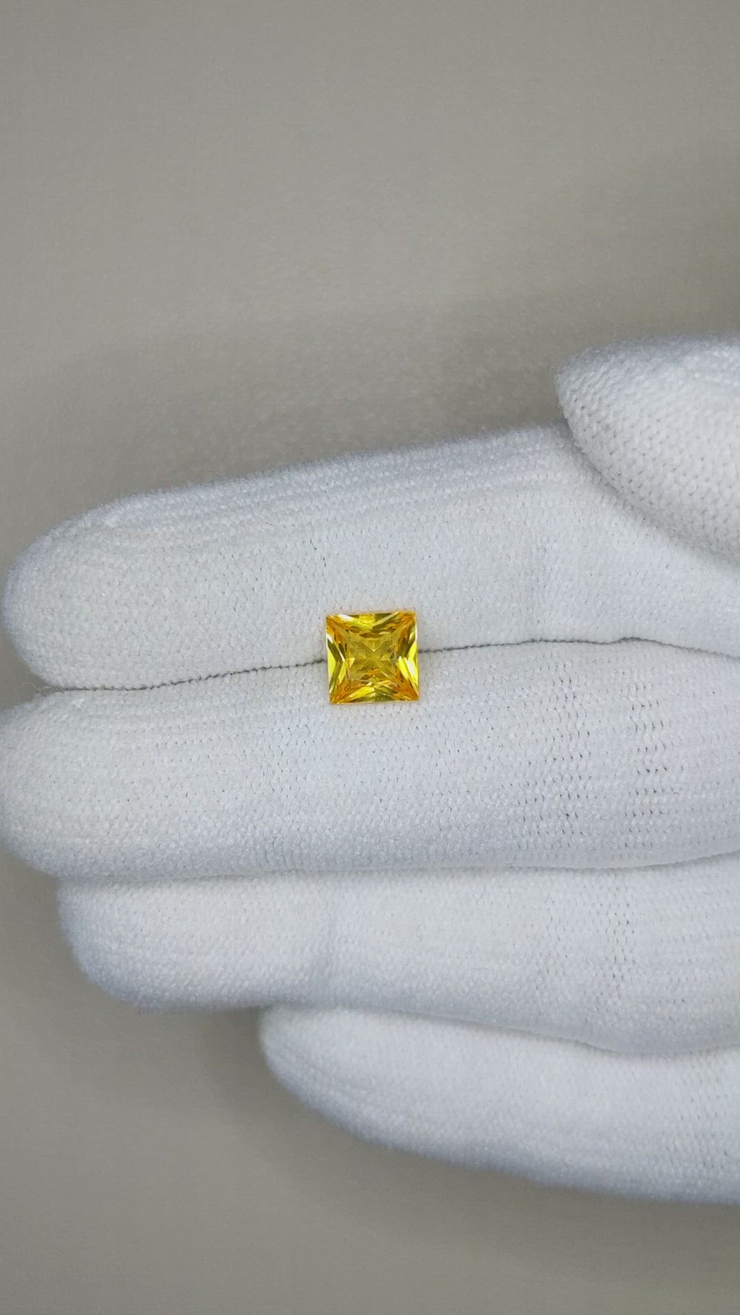 1.40 Ct. Yellowish Orange Sapphire from Ceylon (Sri Lanka) Size Video