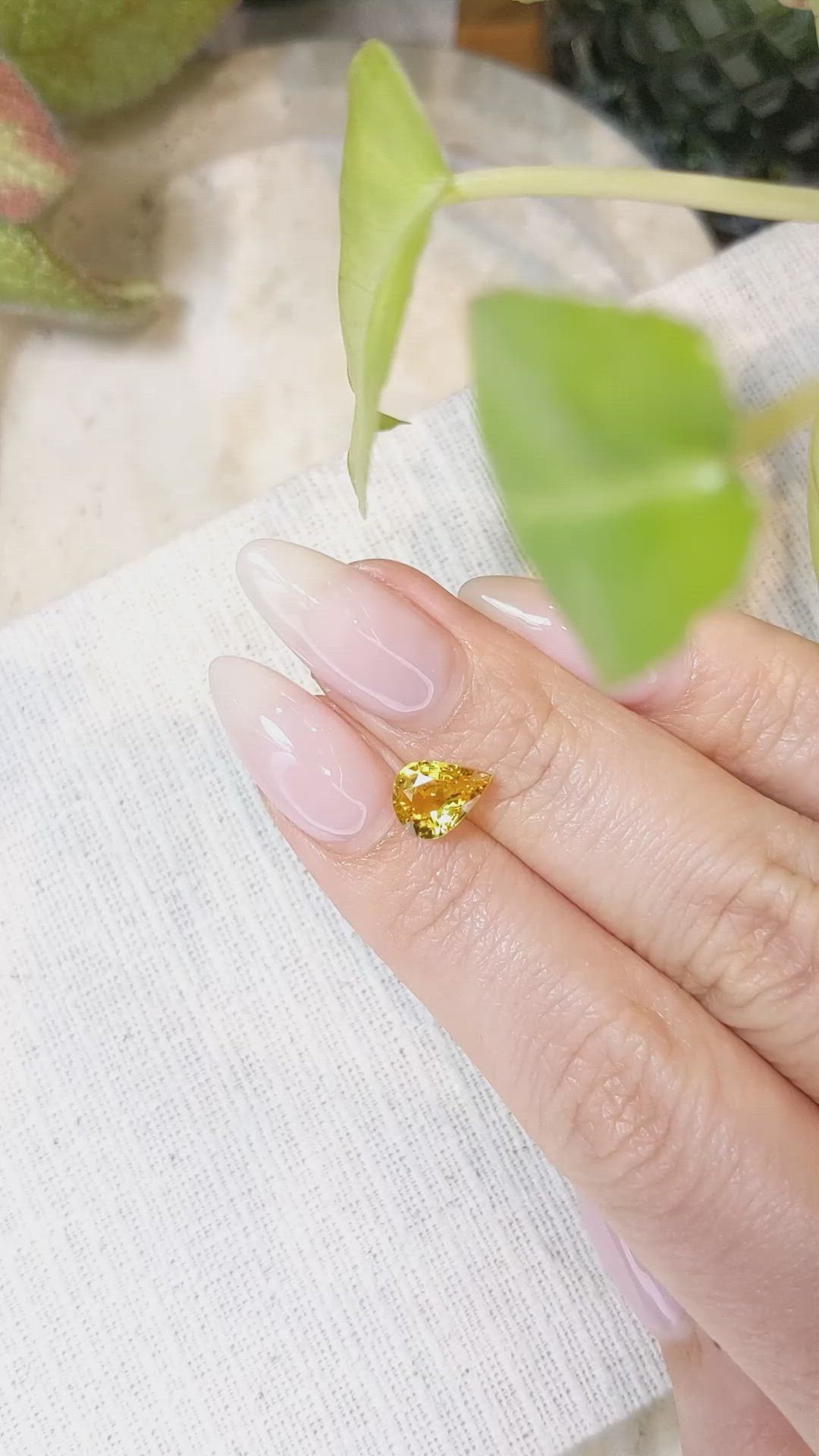1.64 Ct. Yellow Sapphire from Ceylon (Sri Lanka) Size Video