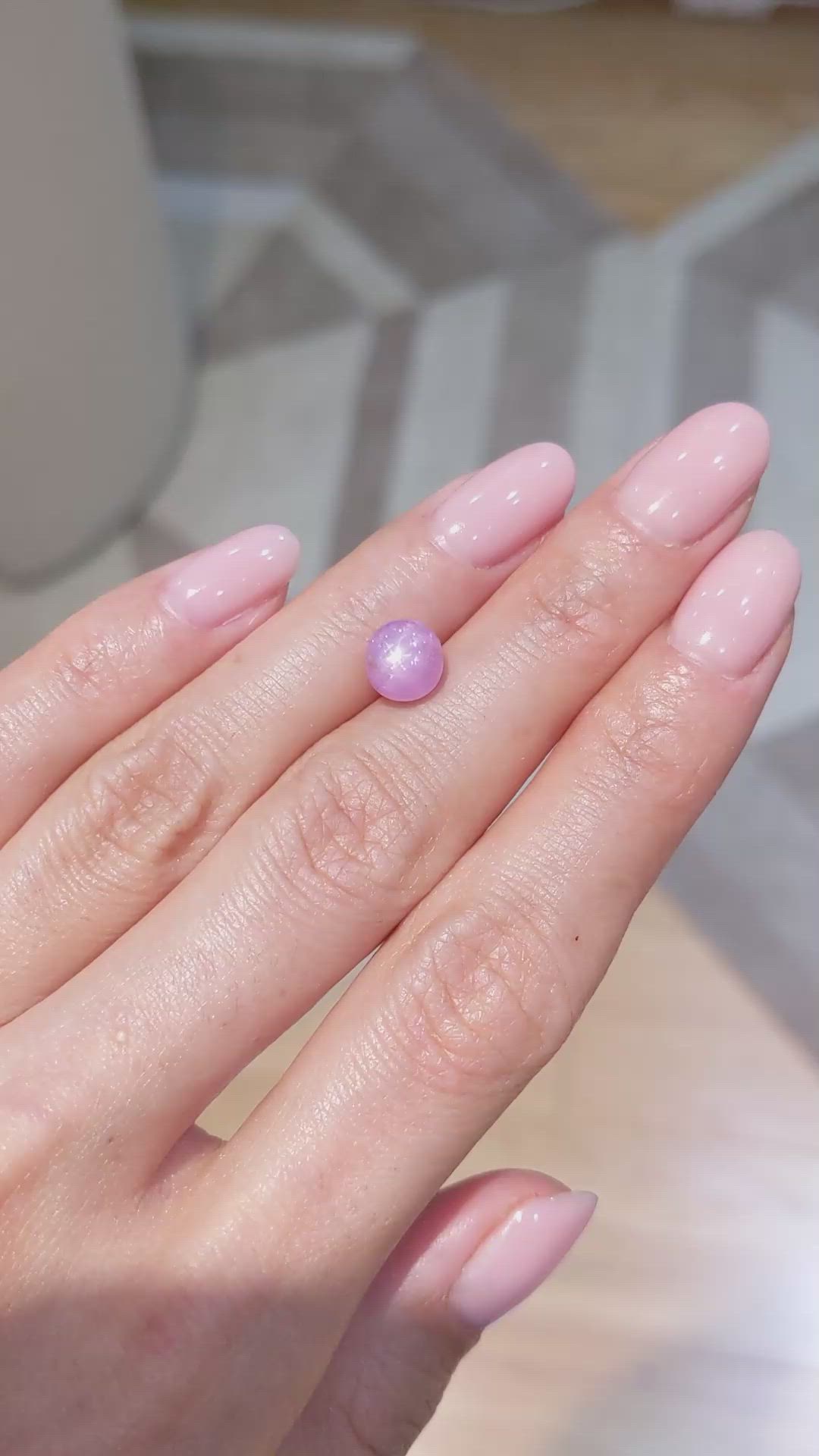 3.21 Ct. Pink Star Sapphire from Burma (Myanmar) Size Video