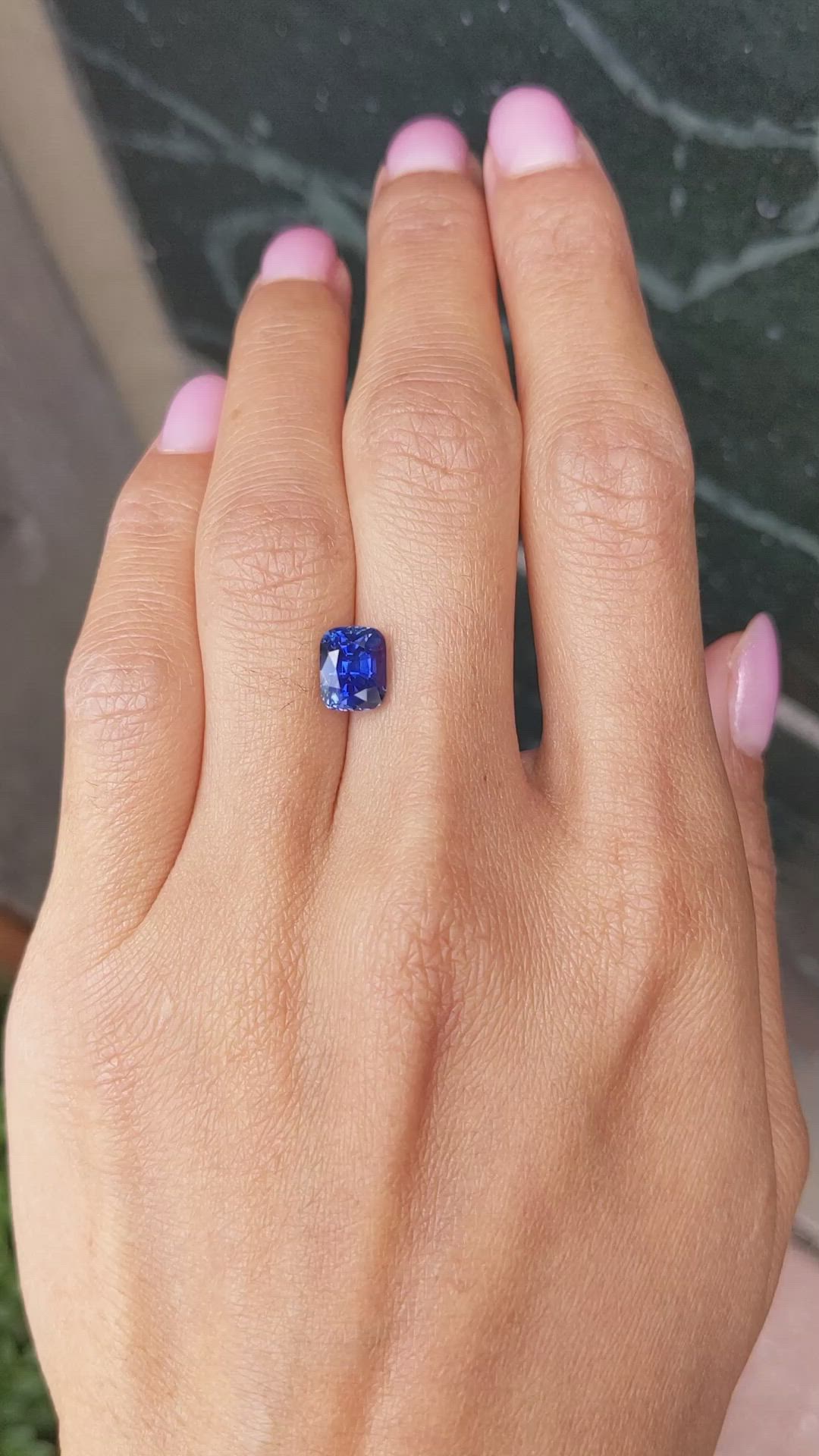 2.99 Ct. Blue Sapphire from Madagascar Size Video