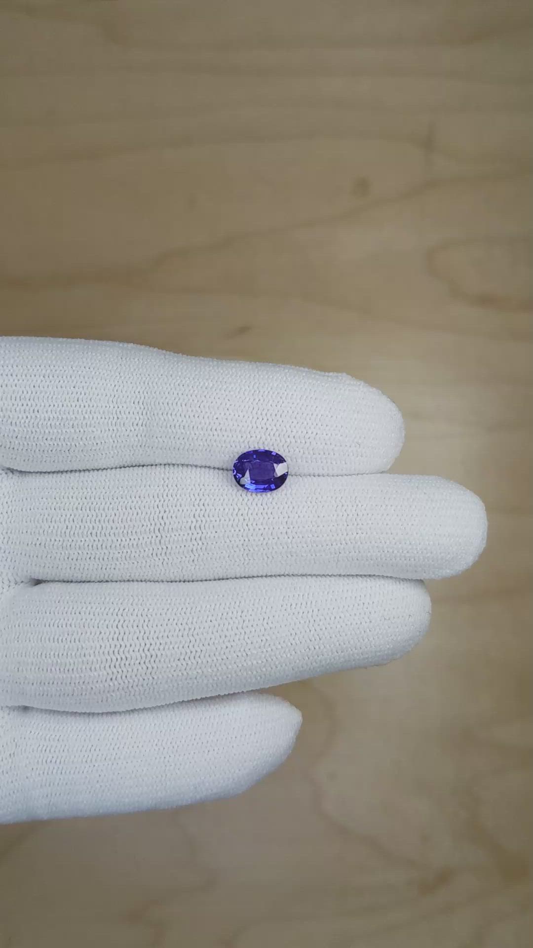 1.54 Ct. Color Change Sapphire from Ceylon (Sri Lanka) Size Video