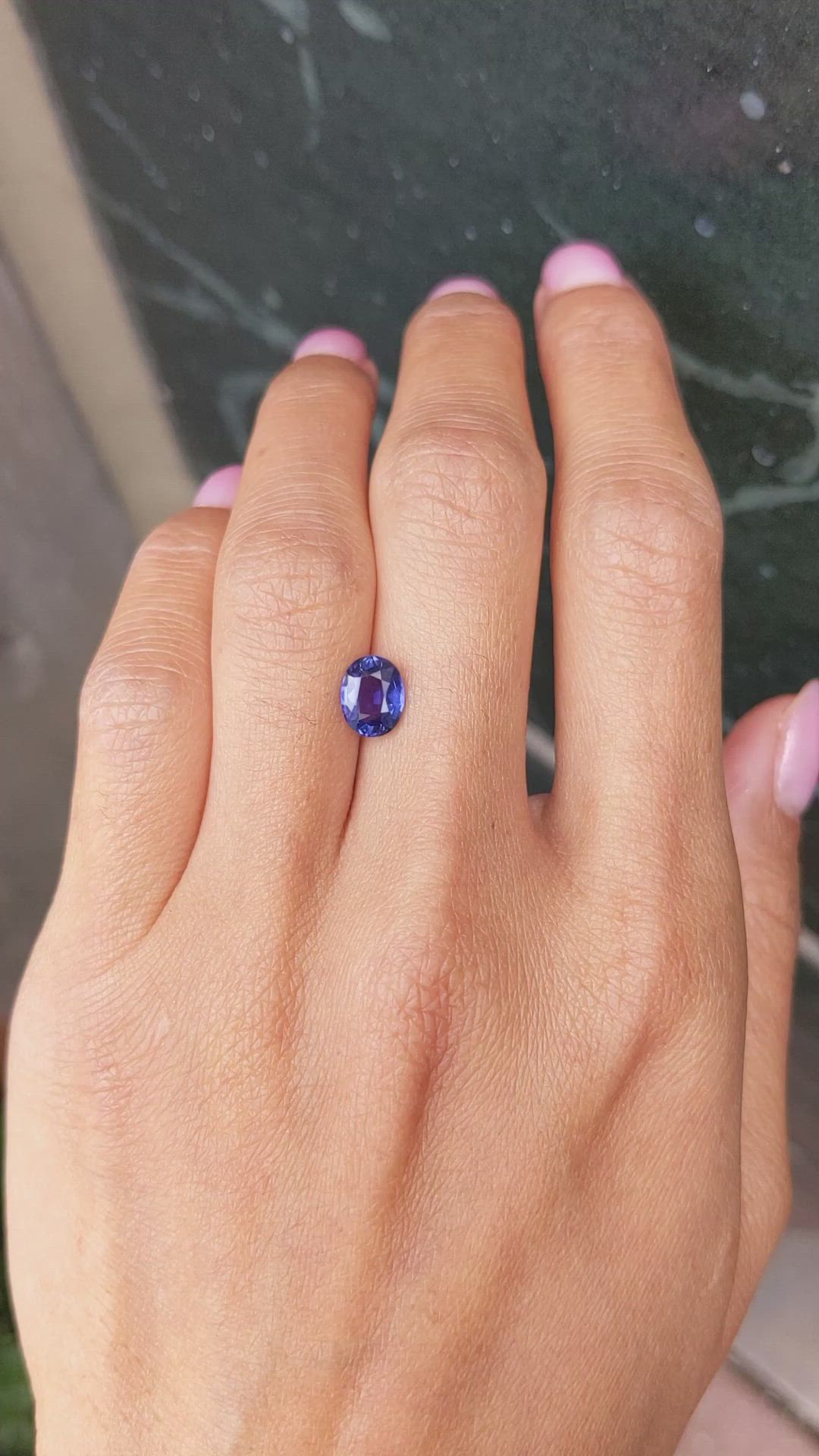 1.54 Ct. Color Change Sapphire from Ceylon (Sri Lanka) Size Video