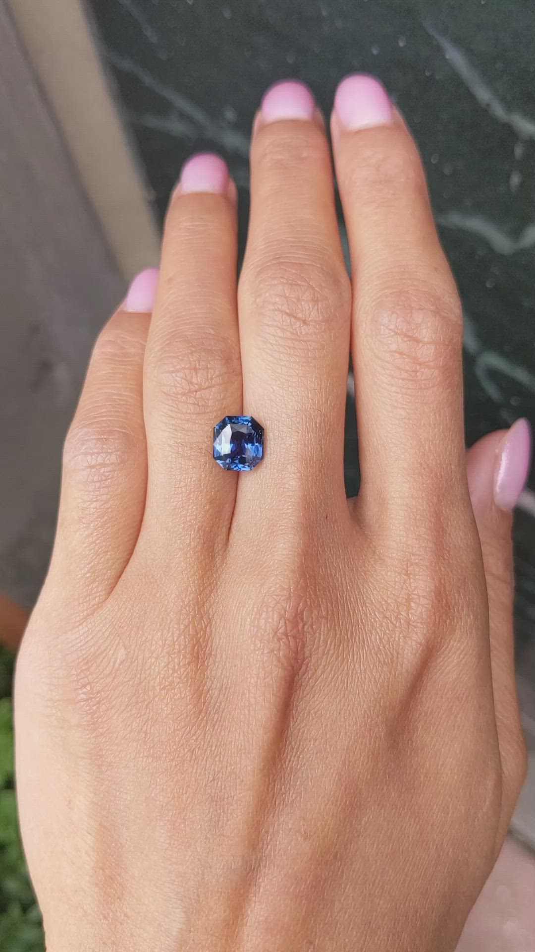3.06 Ct. Blue Sapphire from Ceylon (Sri Lanka) Size Video