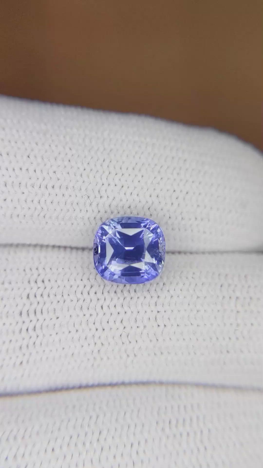 2.94 Ct. Blue Sapphire from Ceylon (Sri Lanka) Size Video