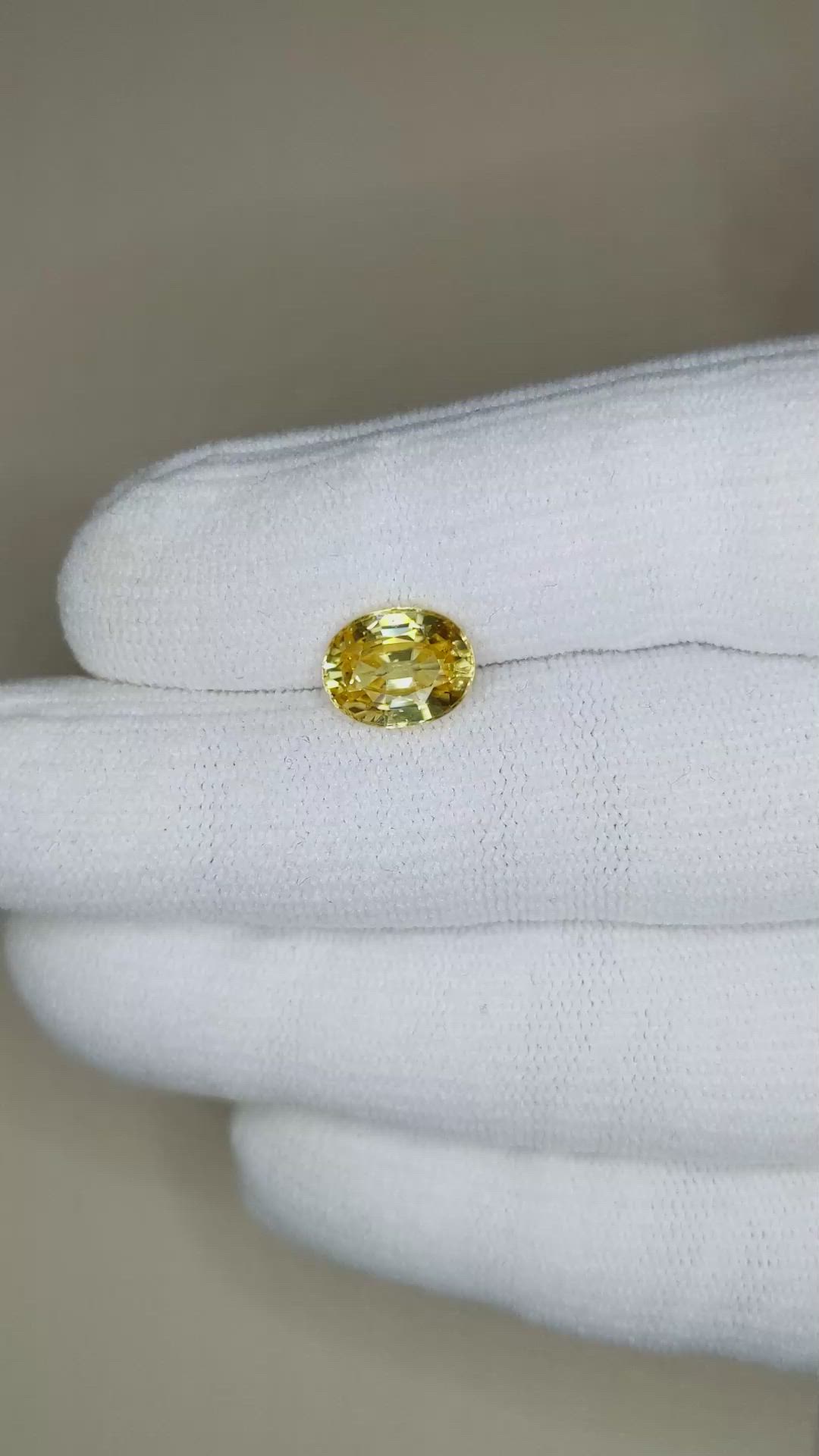4.26 Ct. Yellow Sapphire from Ceylon (Sri Lanka) Size Video