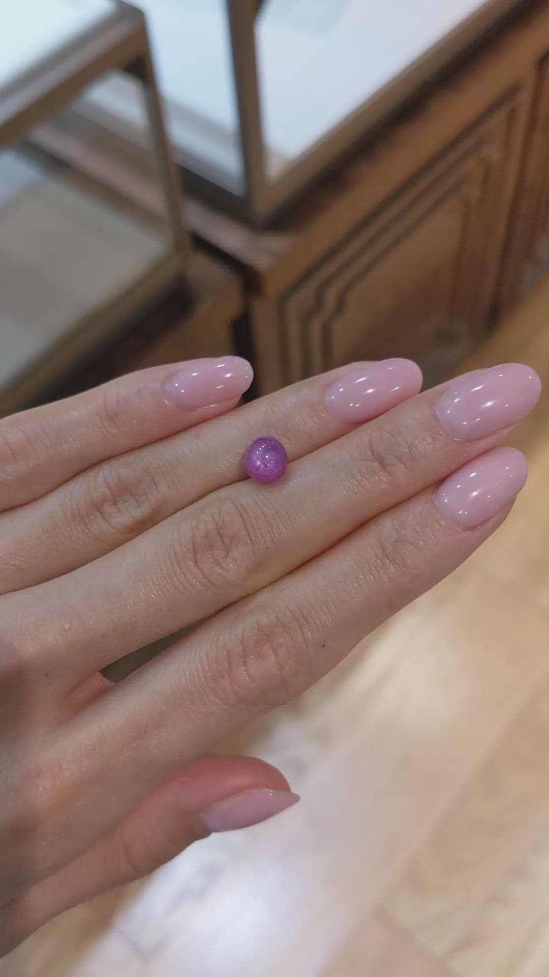 3.24 Ct. Pink Star Sapphire from Burma (Myanmar) Size Video