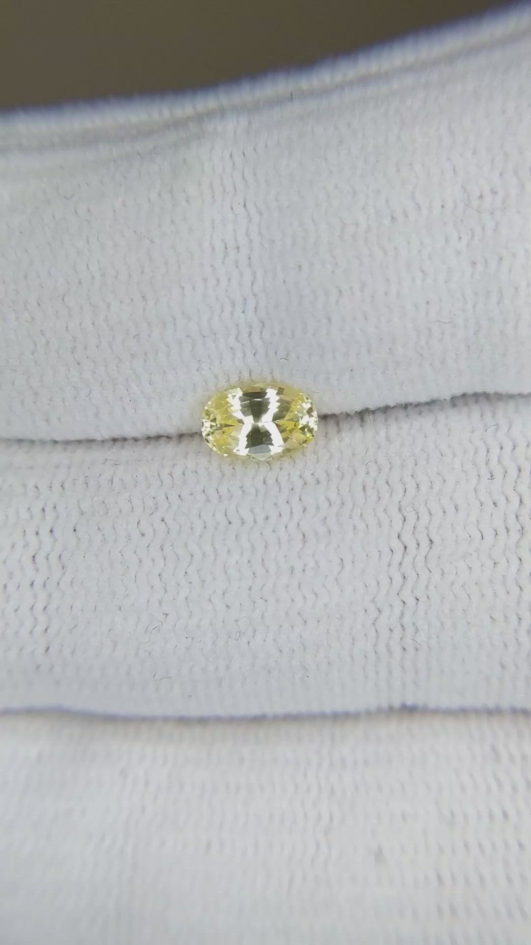 0.67 Ct. Yellow Sapphire from Ceylon (Sri Lanka) Size Video