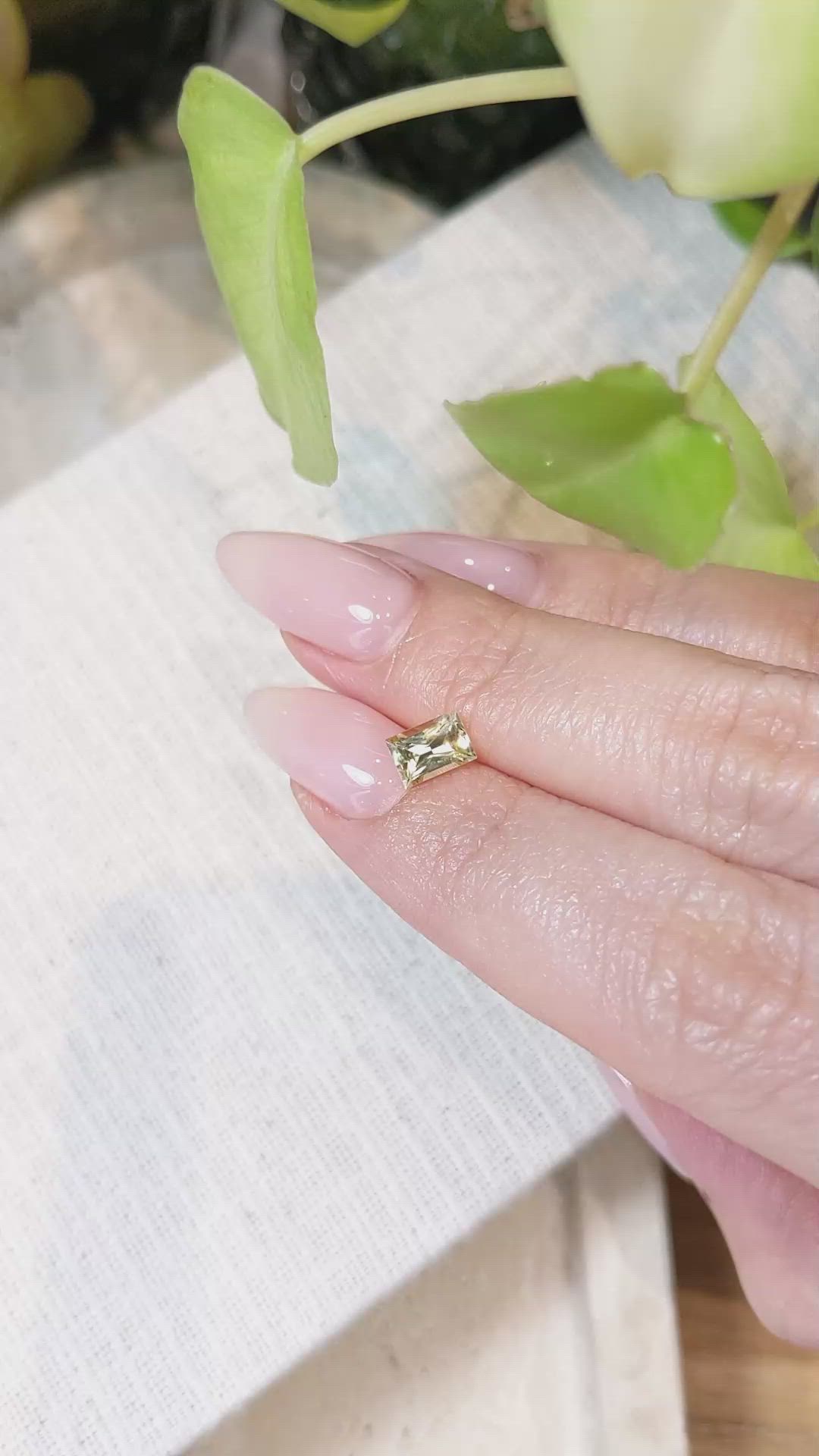 0.84 Ct. Yellow Sapphire from Ceylon (Sri Lanka) Size Video