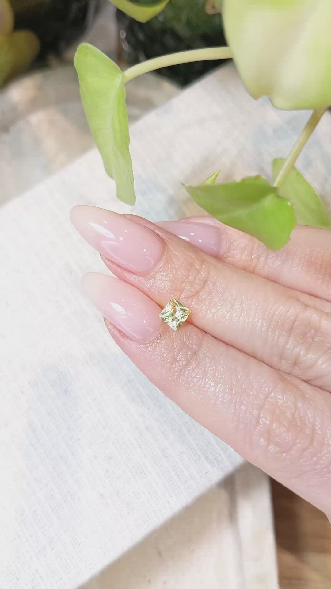 0.62 Ct. Yellow Sapphire from Ceylon (Sri Lanka) Size Video