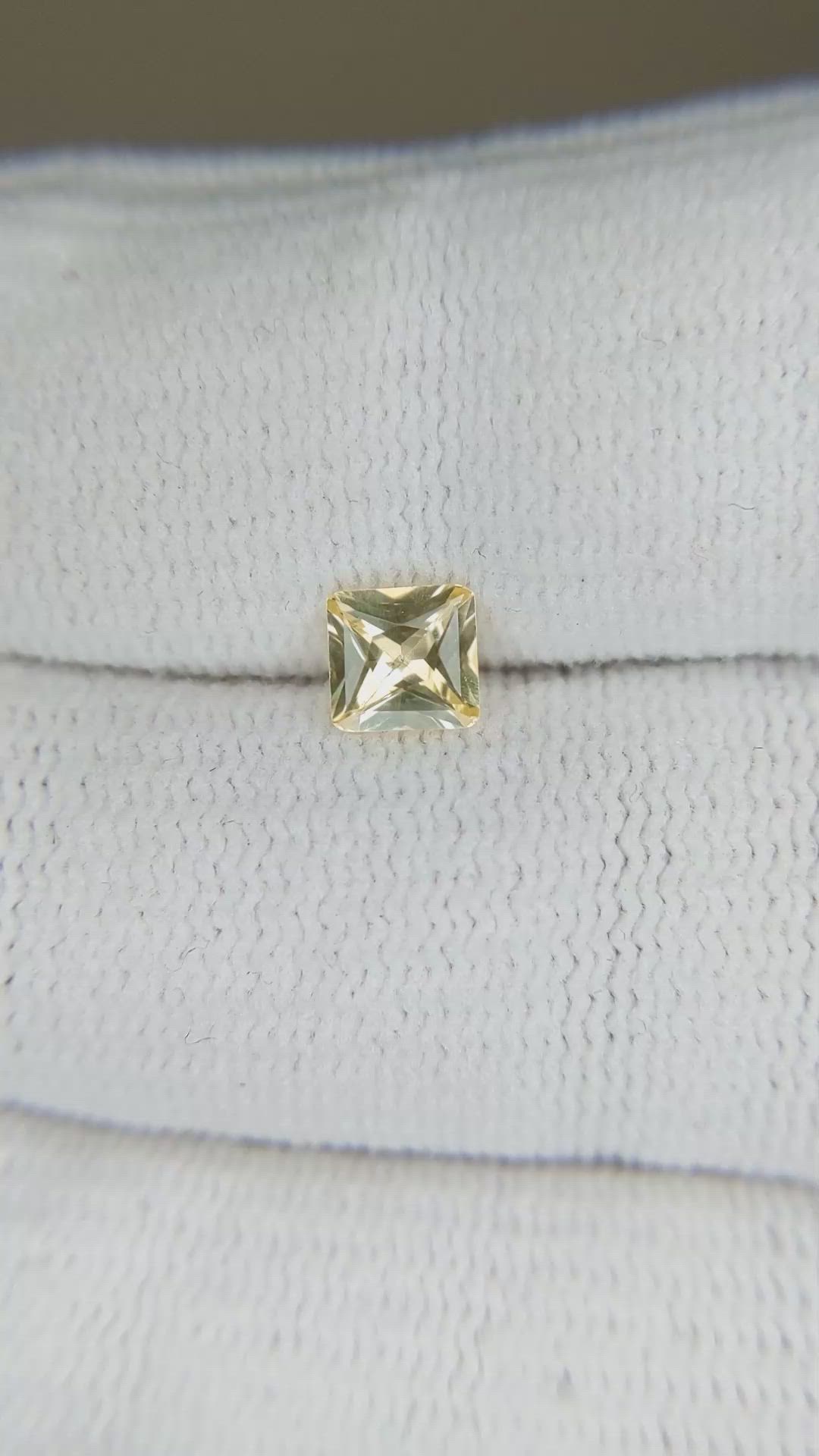 0.62 Ct. Yellow Sapphire from Ceylon (Sri Lanka) Size Video