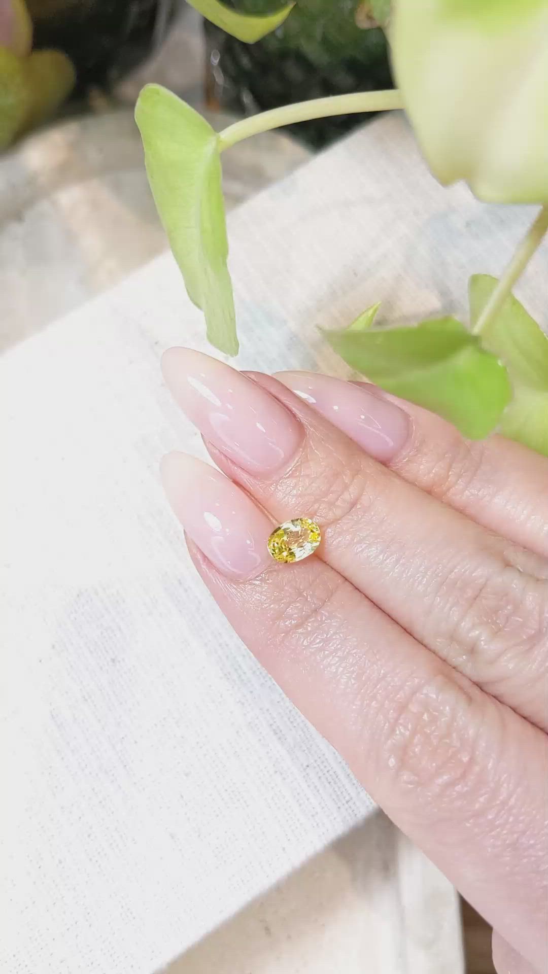 0.96 Ct. Yellow Sapphire from Ceylon (Sri Lanka) Size Video