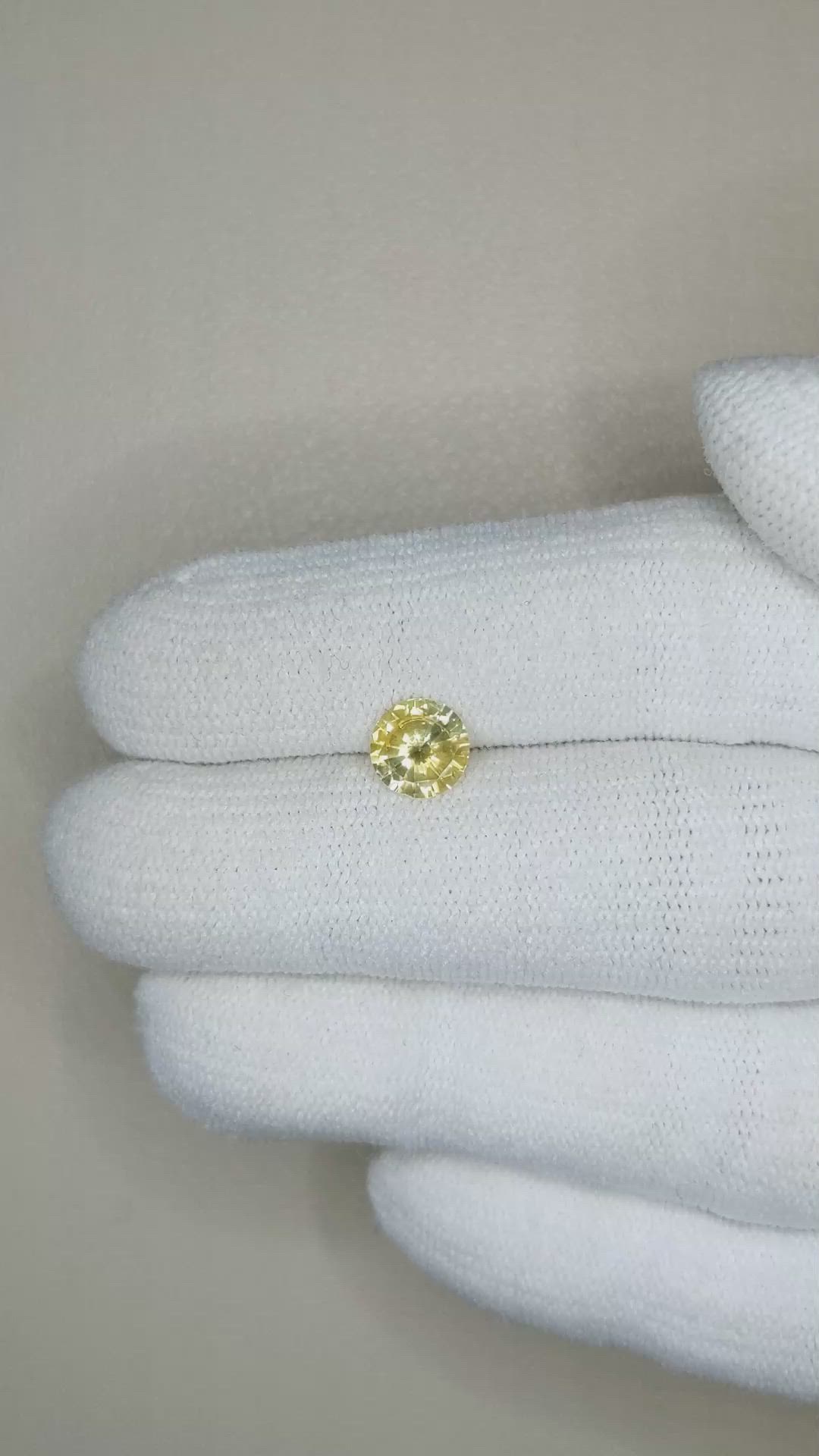 0.93 Ct. Yellow Sapphire from Ceylon (Sri Lanka) Size Video