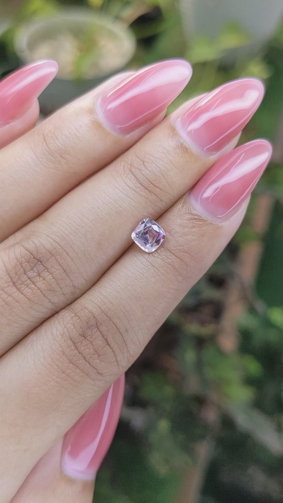 0.84 Ct. Pink Sapphire from Ceylon (Sri Lanka) Size Video