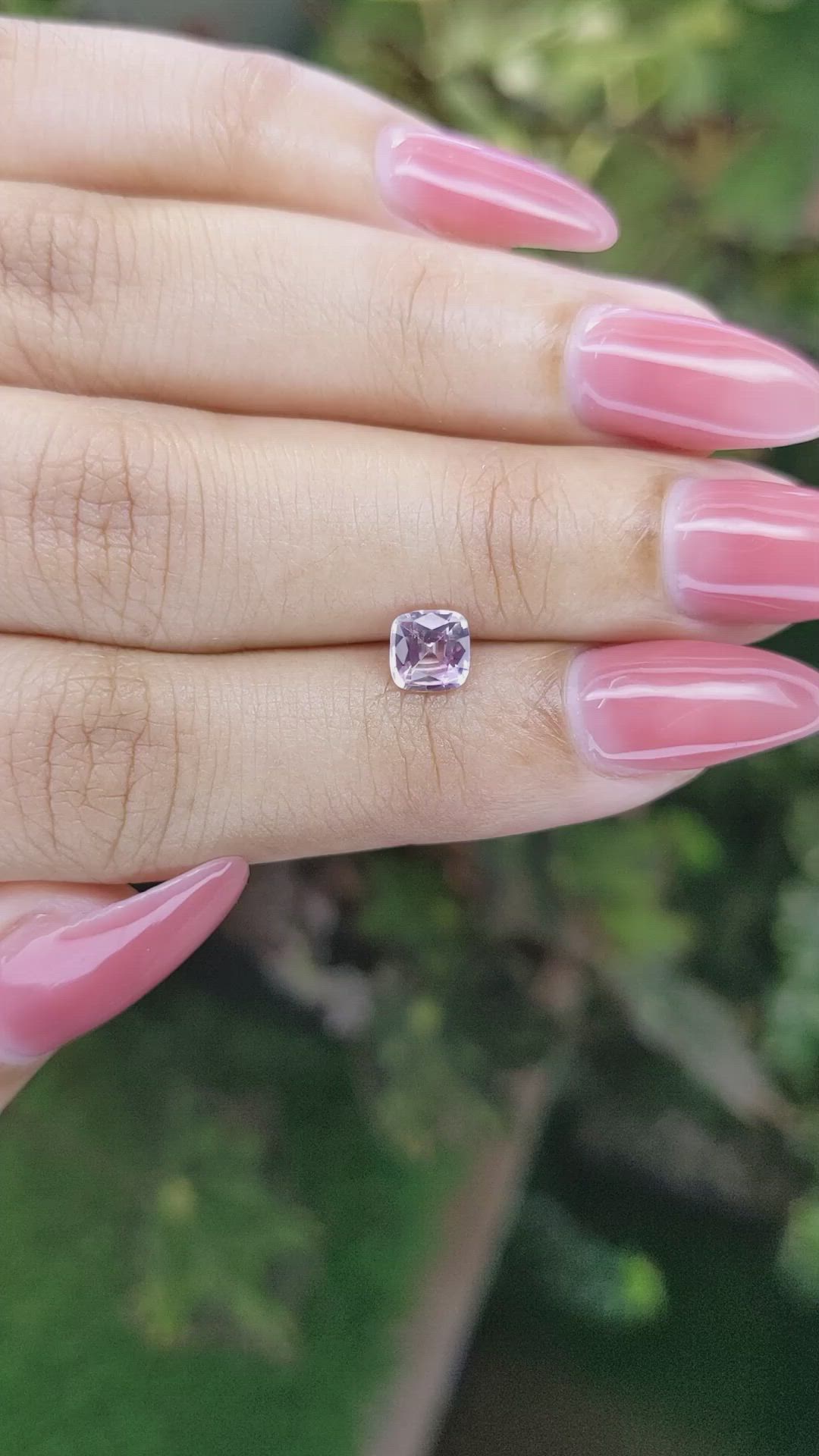 0.84 Ct. Pink Sapphire from Ceylon (Sri Lanka) Size Video