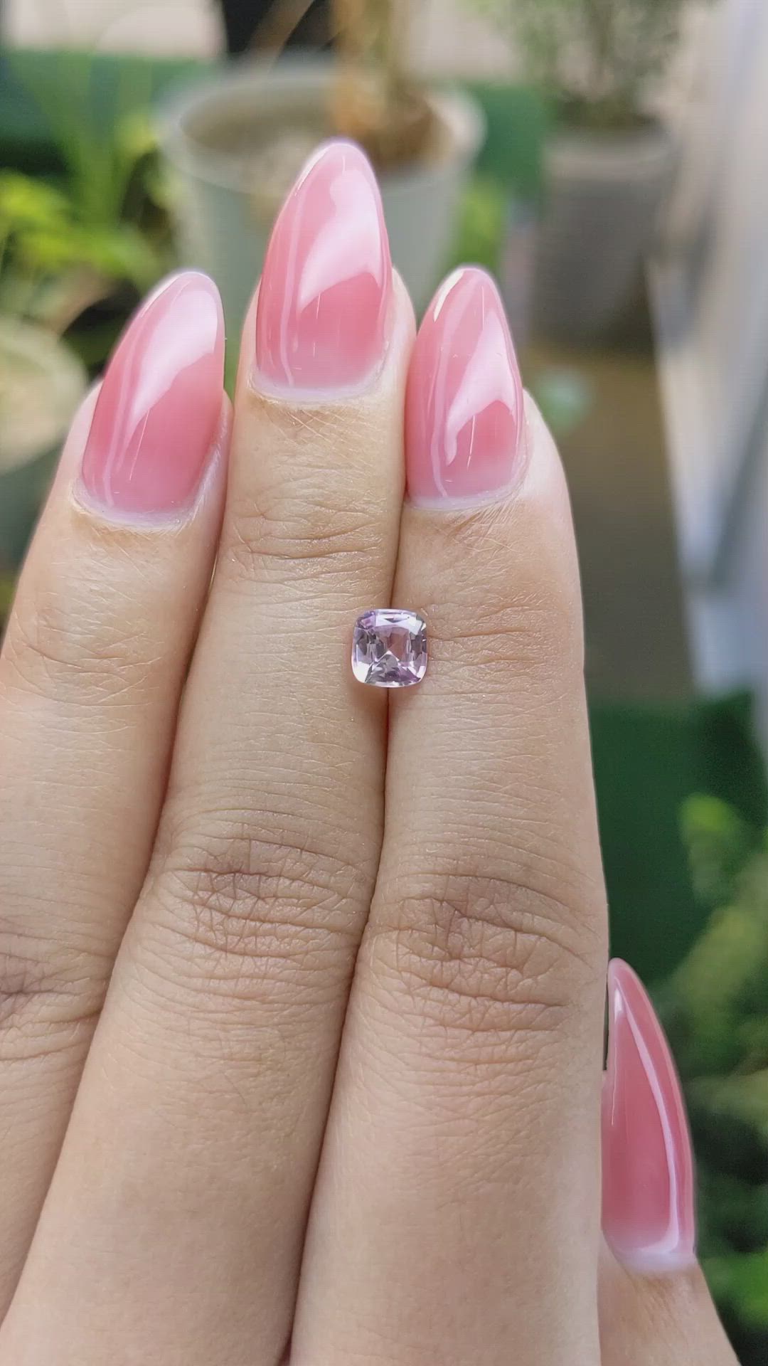 0.84 Ct. Pink Sapphire from Ceylon (Sri Lanka) Size Video