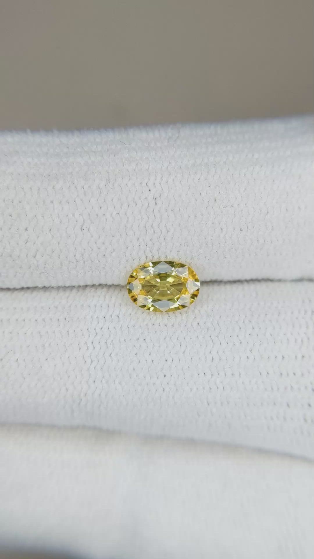 0.74 Ct. Orangish Yellow Sapphire from Ceylon (Sri Lanka) Size Video