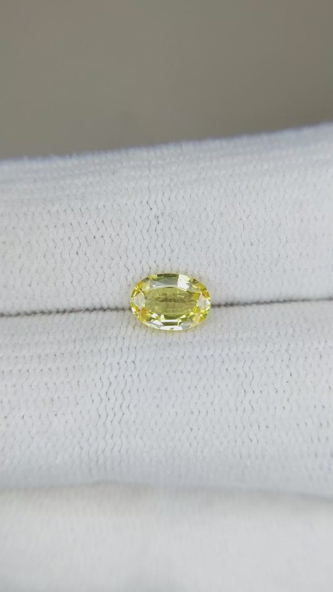 0.83 Ct. Yellow Sapphire from Ceylon (Sri Lanka) Size Video