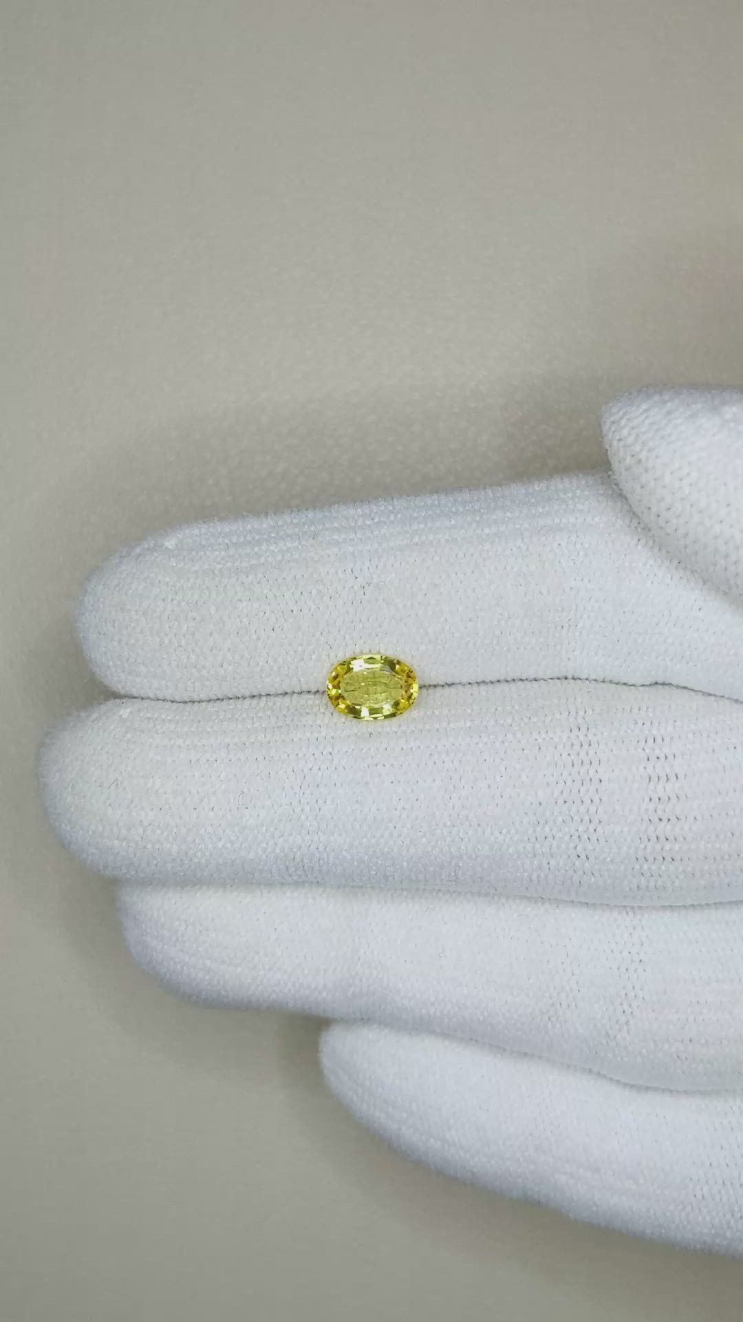 0.83 Ct. Yellow Sapphire from Ceylon (Sri Lanka) Size Video