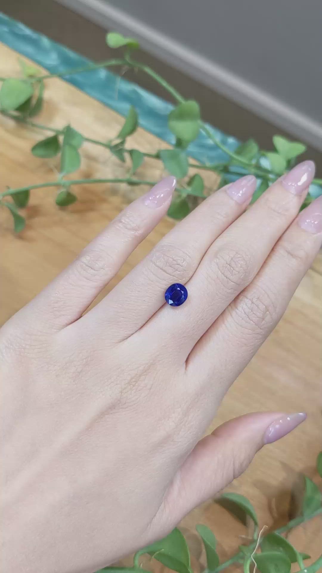 2.15 Ct. Blue Sapphire from Ceylon (Sri Lanka) Size Video