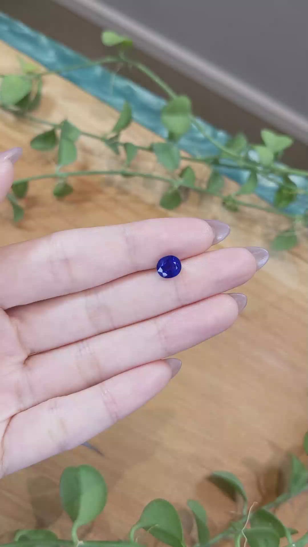 2.15 Ct. Blue Sapphire from Ceylon (Sri Lanka) Size Video
