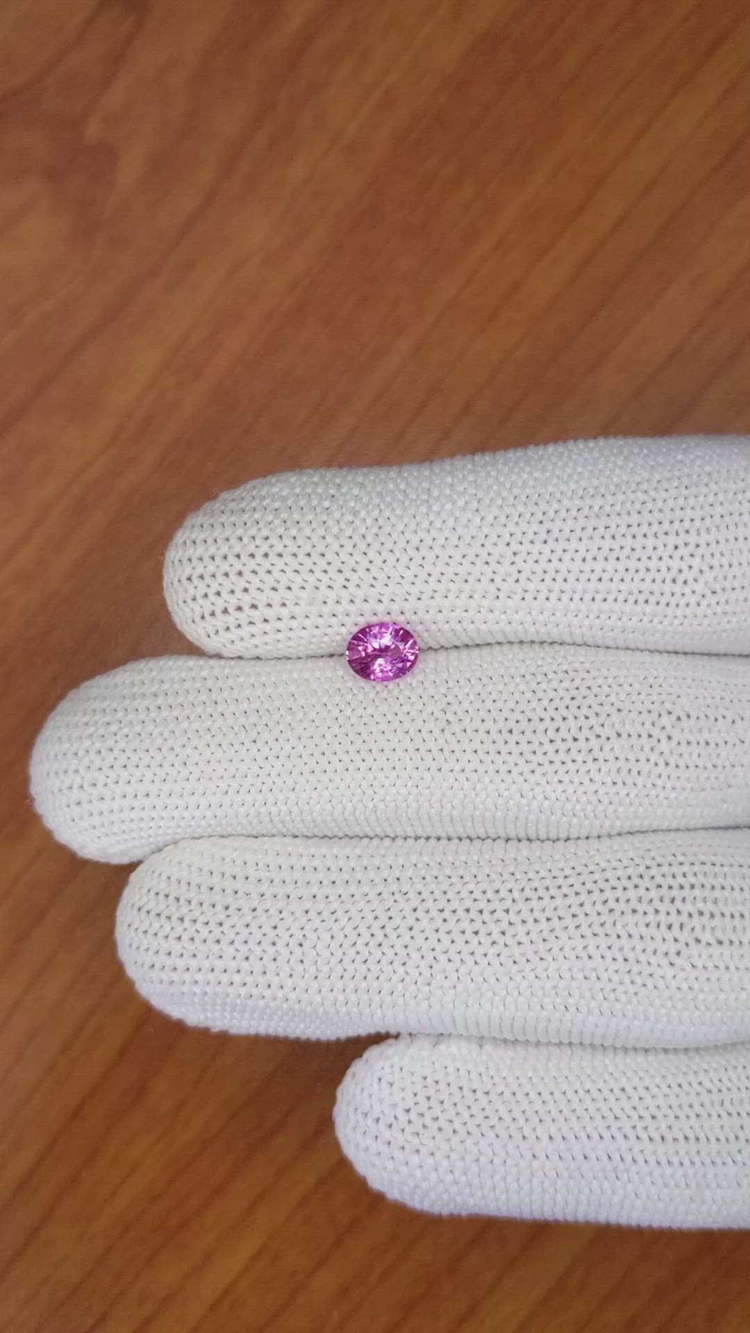 0.74 Ct. Pinkish Purple Sapphire from Ceylon (Sri Lanka) Size Video