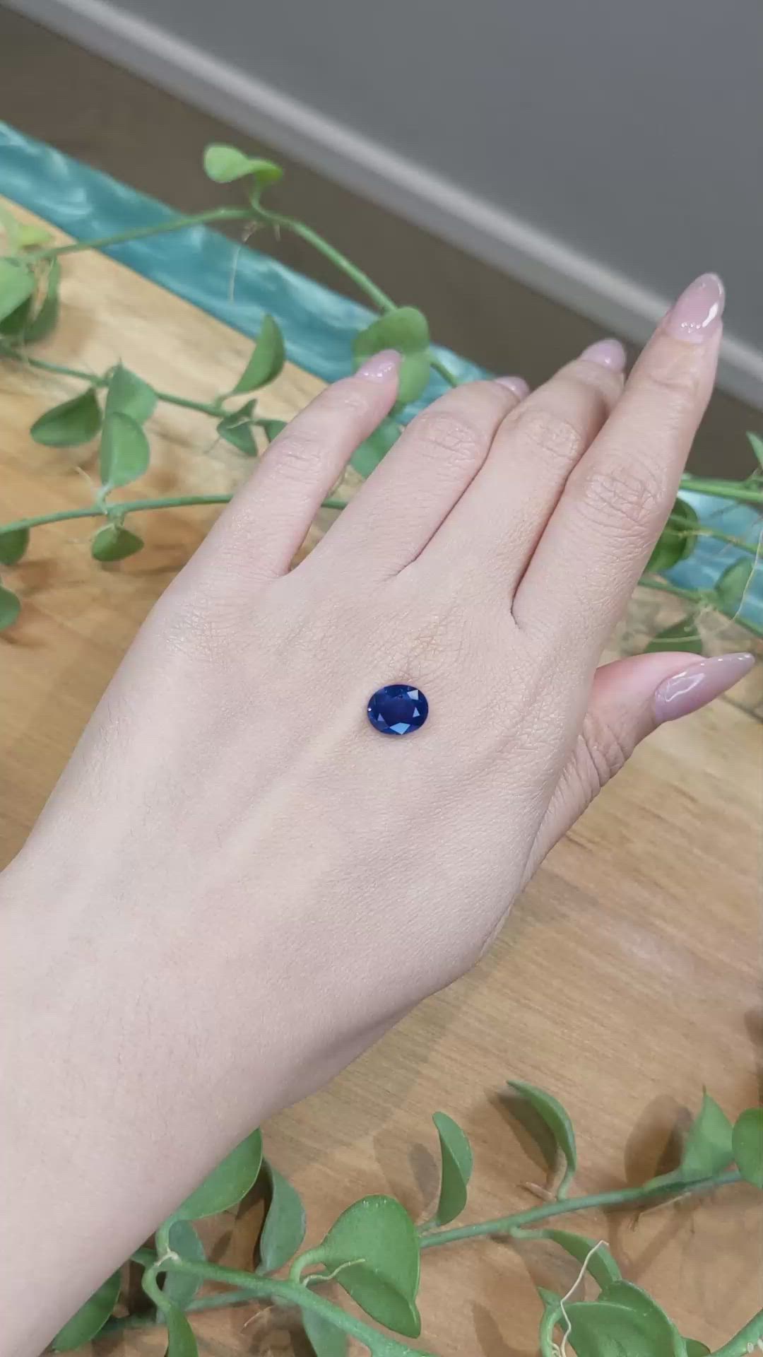 2.45 Ct. Blue Sapphire from Ceylon (Sri Lanka) Size Video