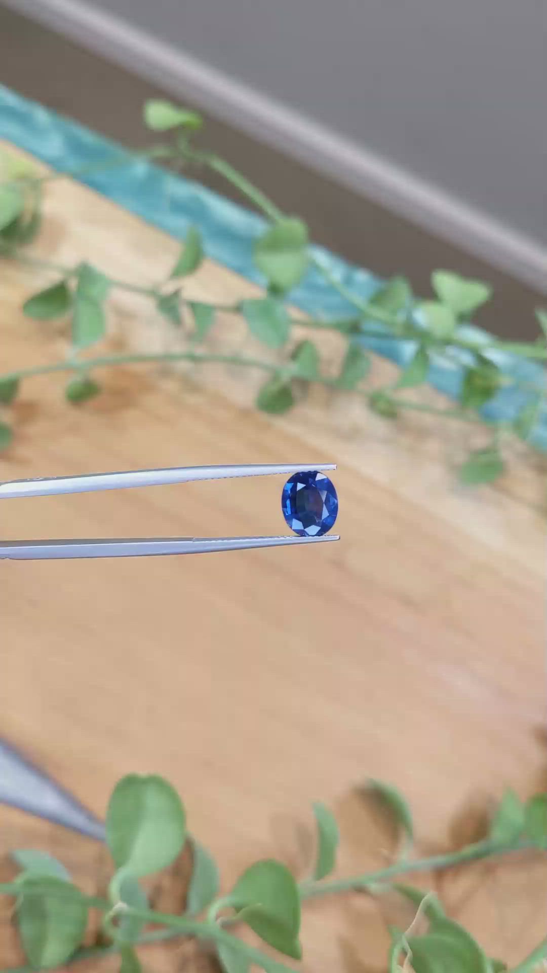 2.45 Ct. Blue Sapphire from Ceylon (Sri Lanka) Size Video