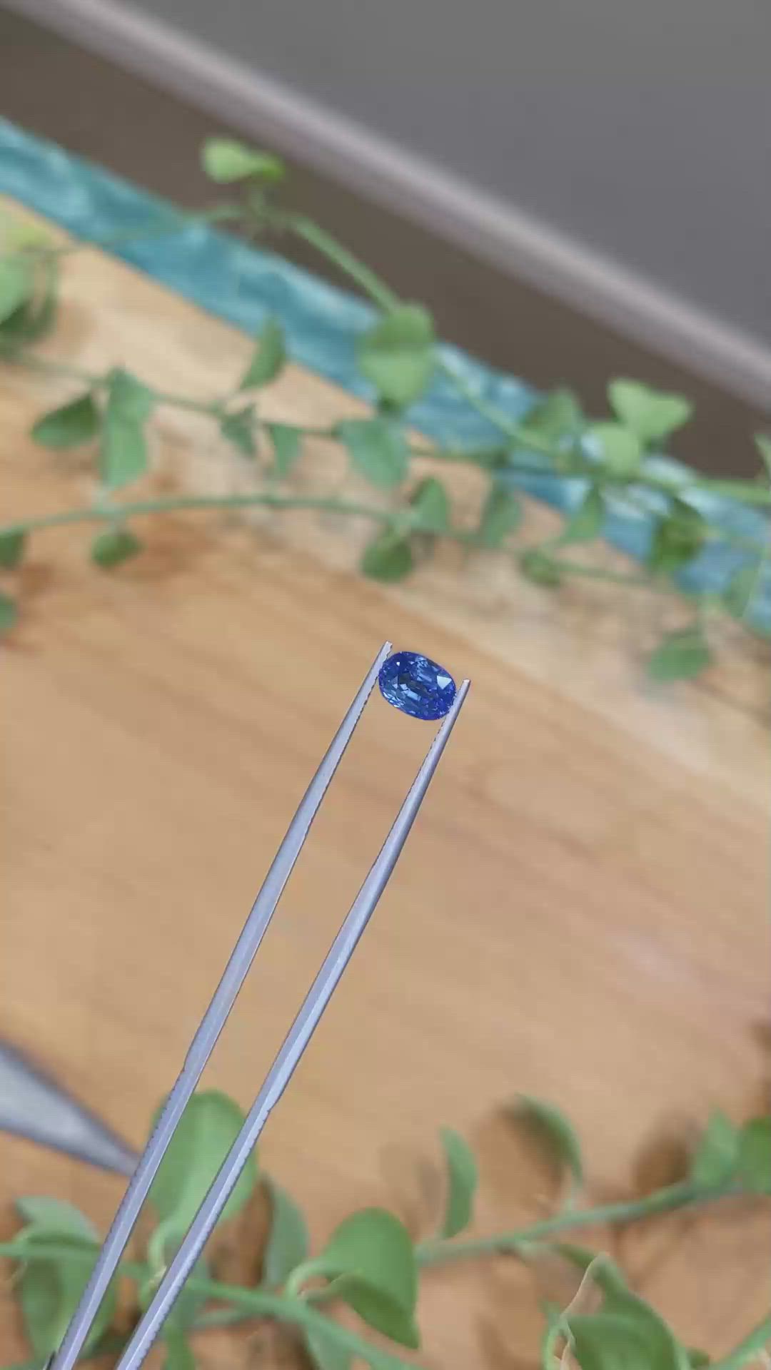 2.13 Ct. Blue Sapphire from Ceylon (Sri Lanka) Size Video