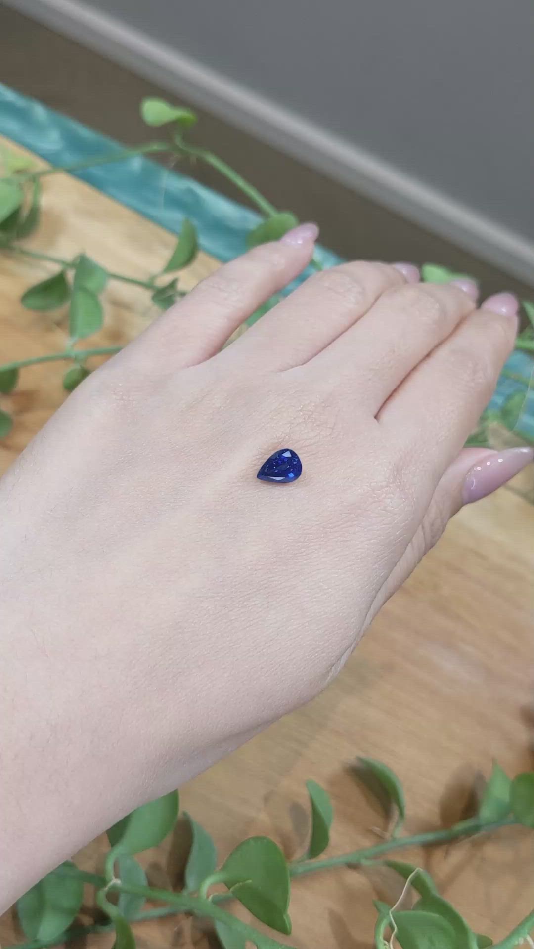 1.85 Ct. Blue Sapphire from Ceylon (Sri Lanka) Size Video
