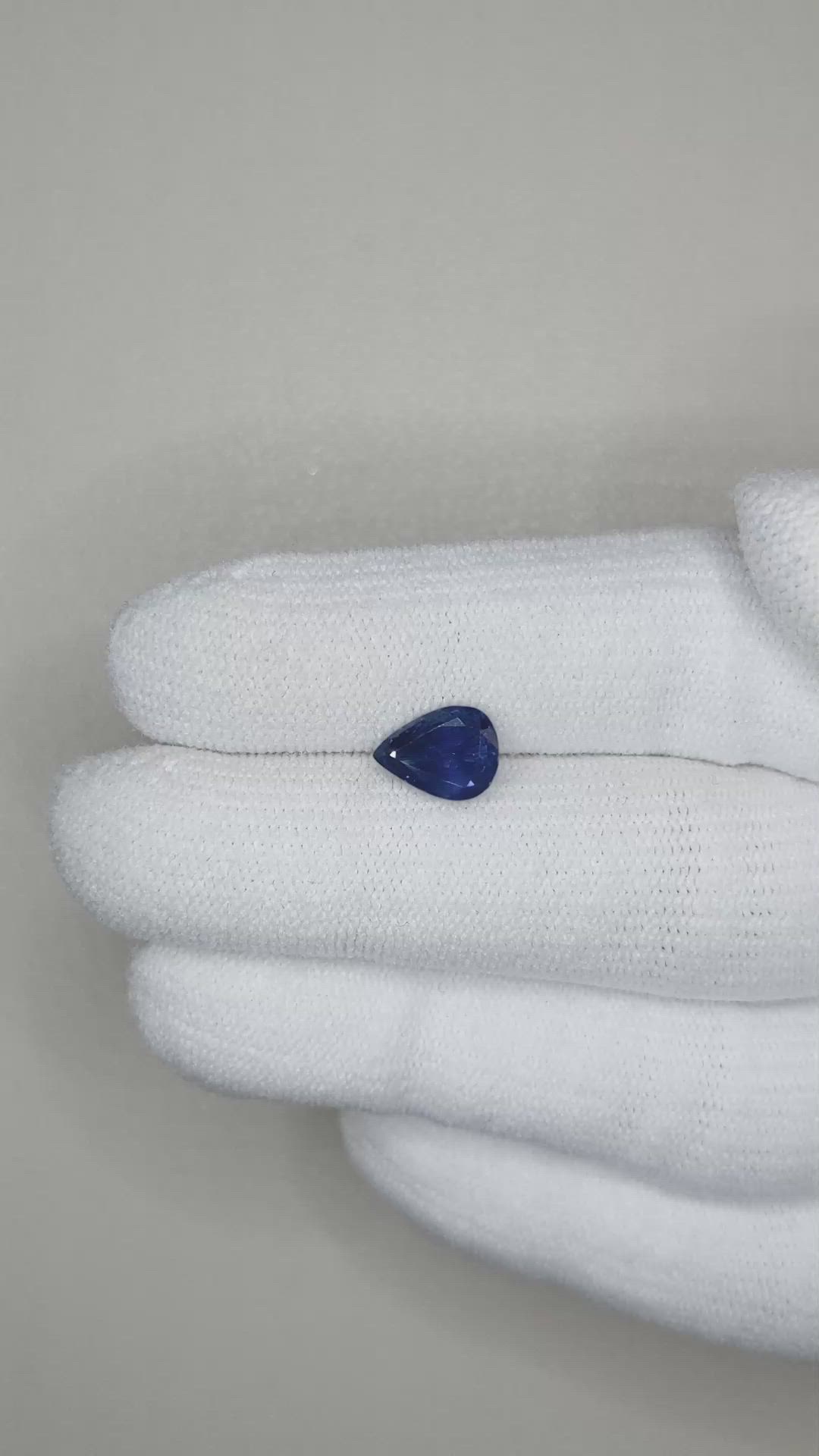 1.85 Ct. Blue Sapphire from Ceylon (Sri Lanka) Size Video